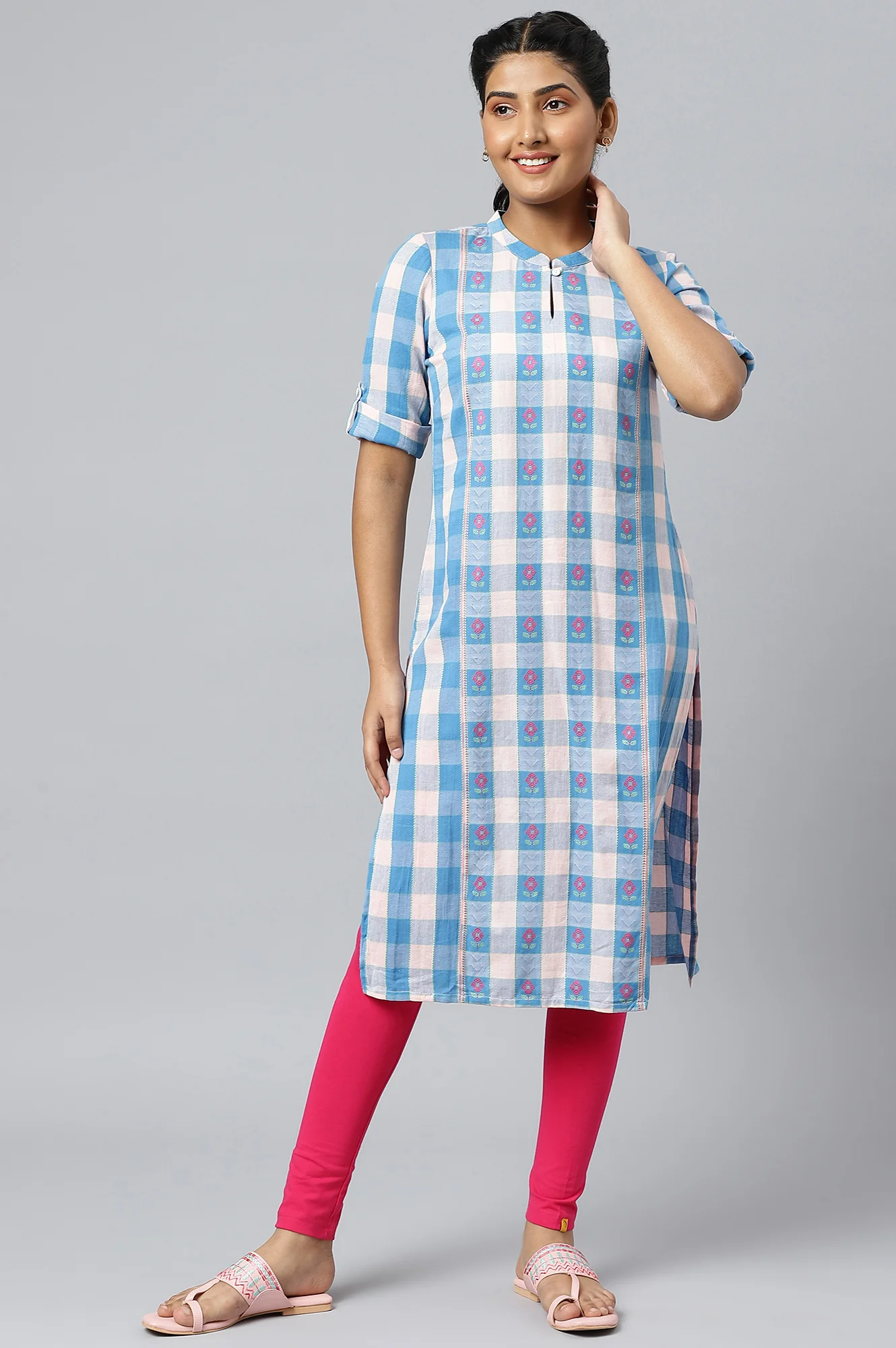 Pink Cotton Lycra Tights - Image 4