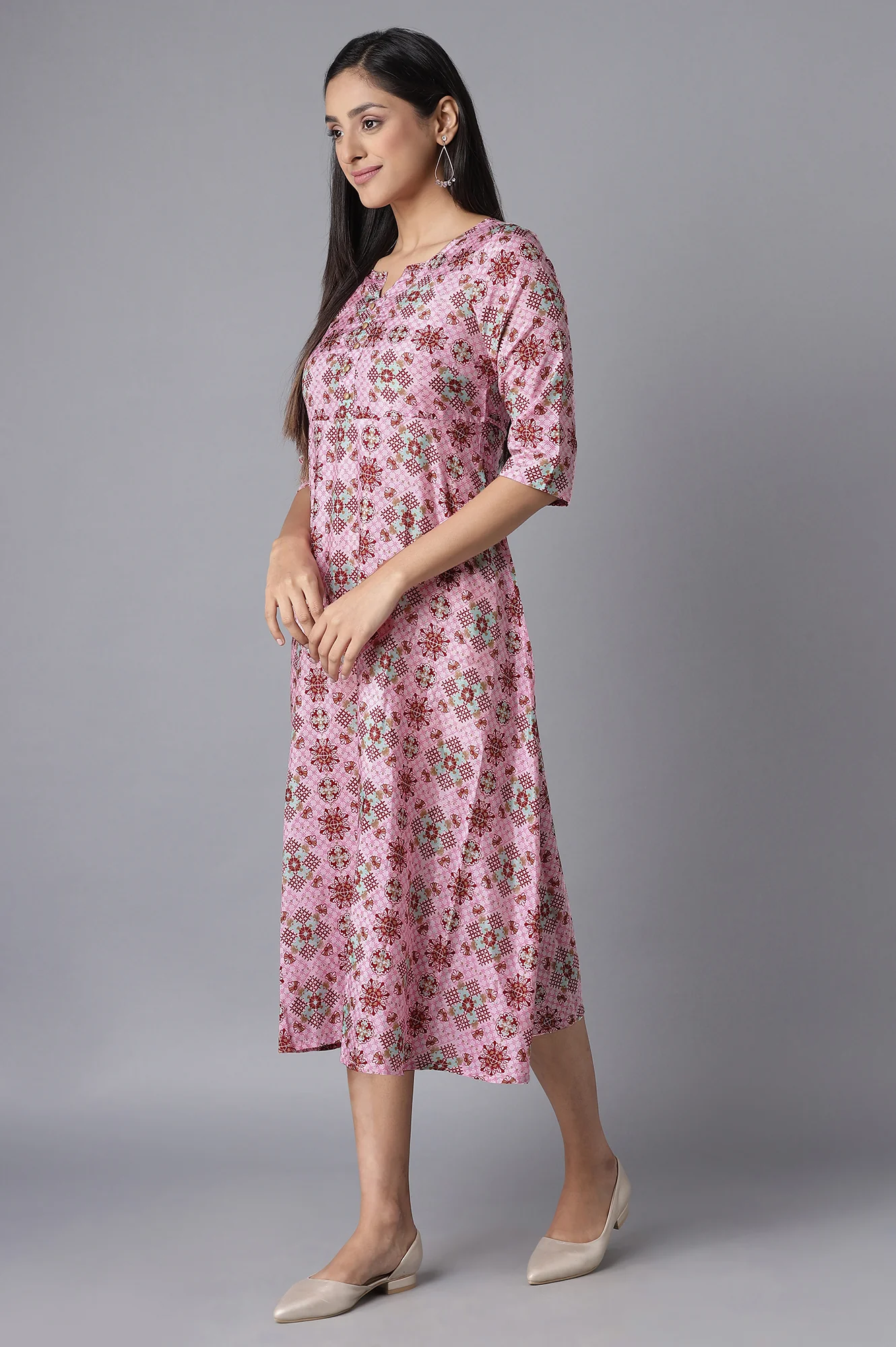 Pink Ethnic Dress - Image 3