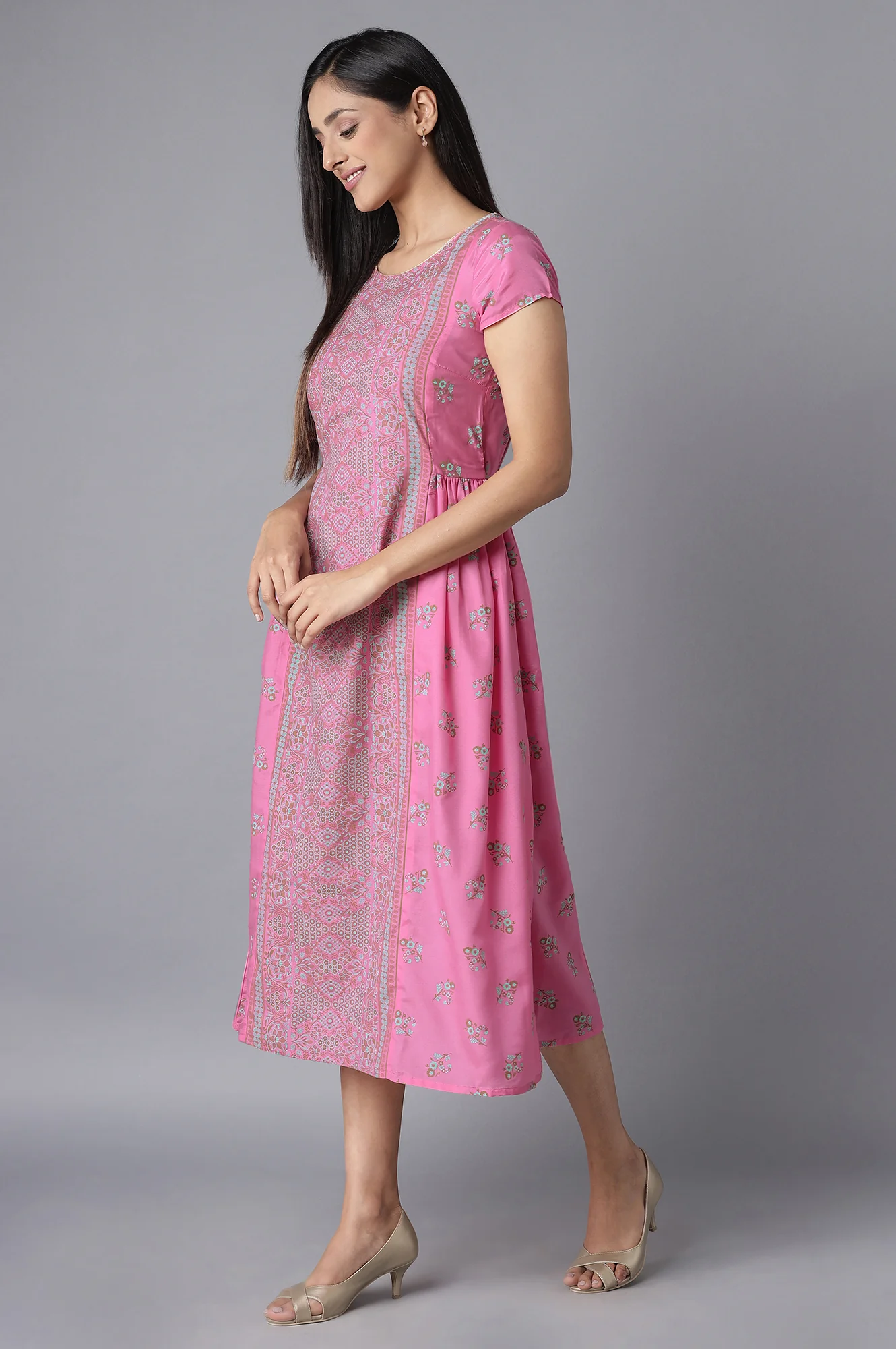 Pink Ethnic Dress - Image 3