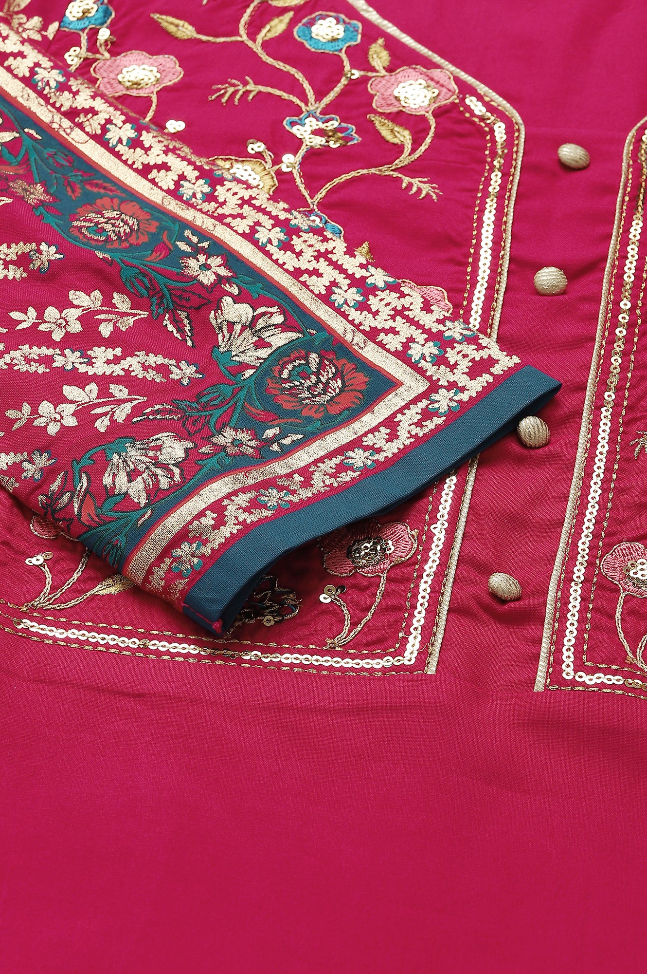 Pink Festive Ethnic kurta - Image 7