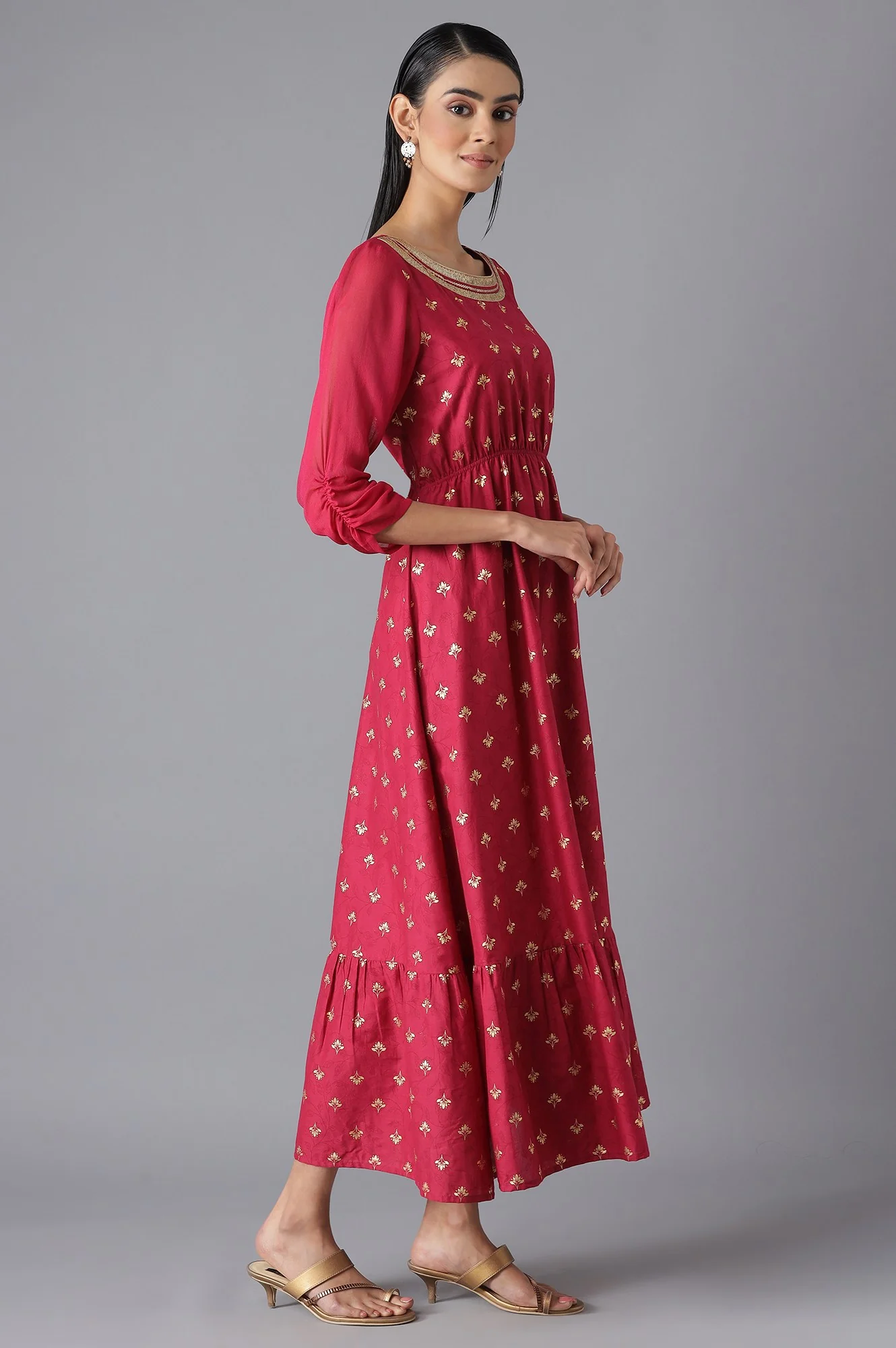 Pink Flared Dress - Image 4