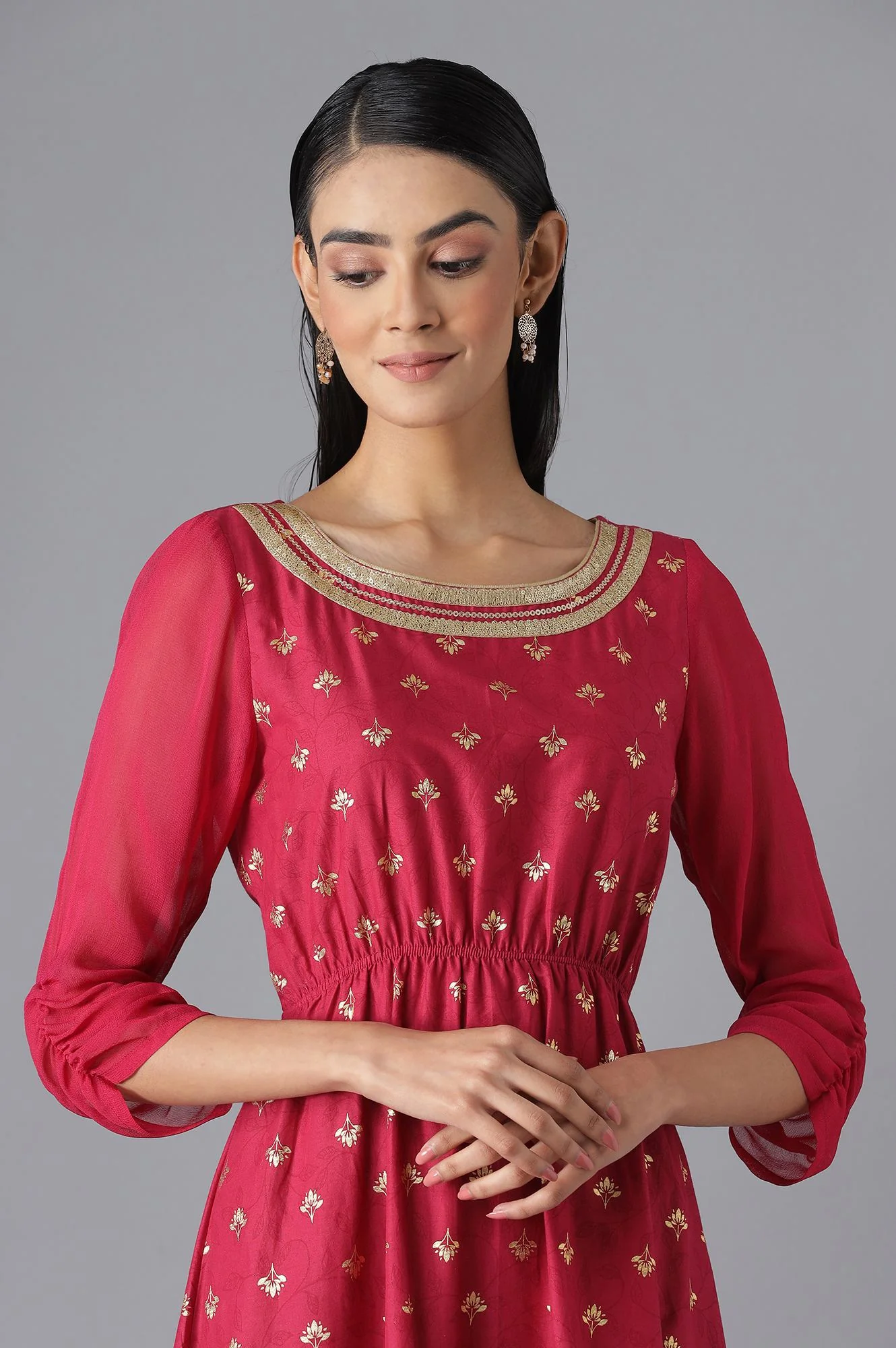 Pink Flared Dress - Image 5