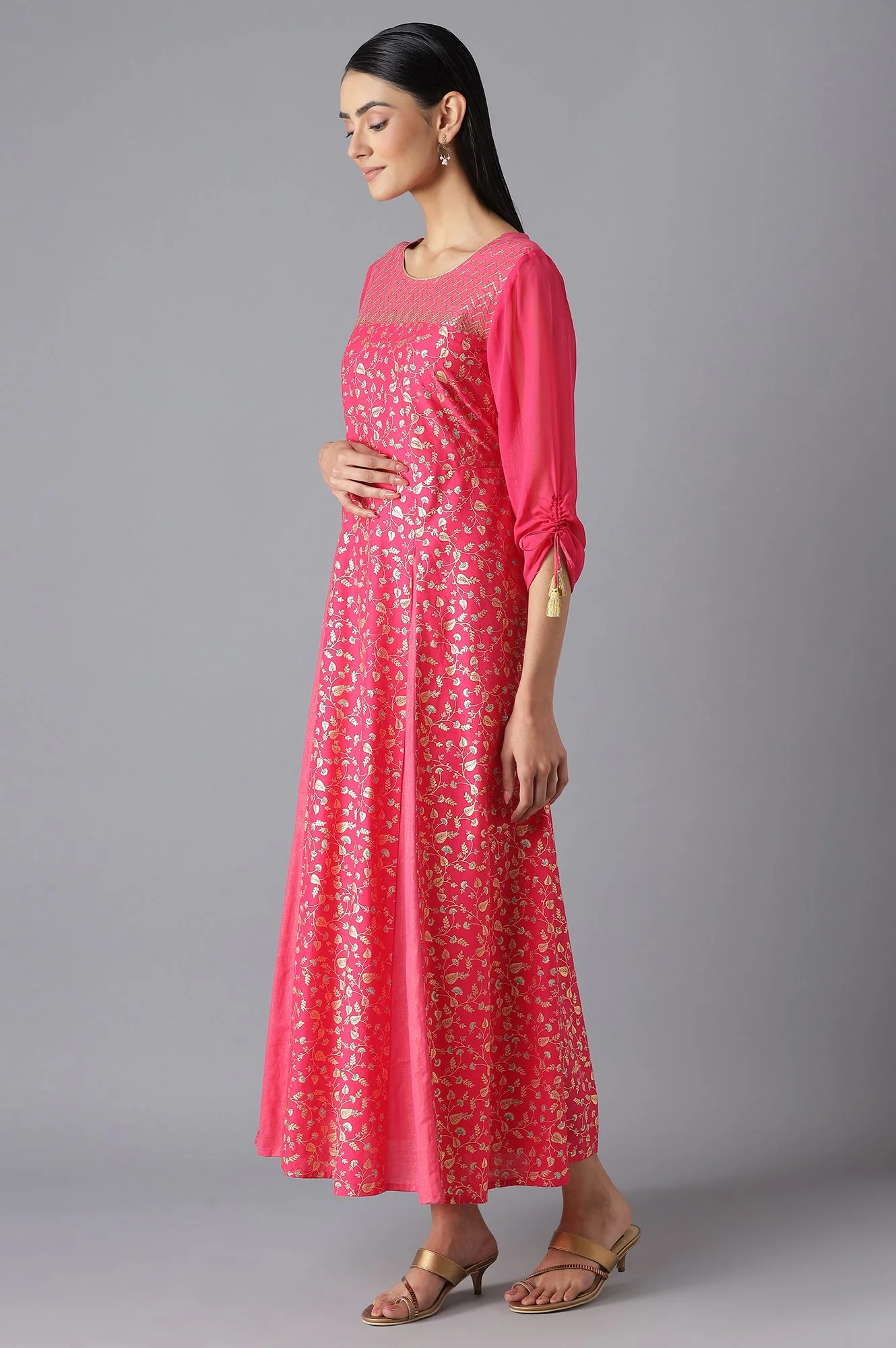 Pink Flared Dress - Image 3