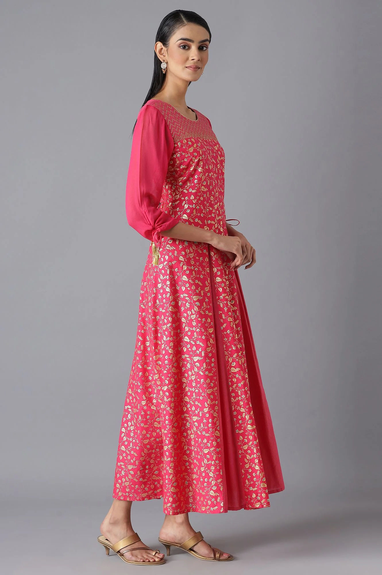 Pink Flared Dress - Image 4