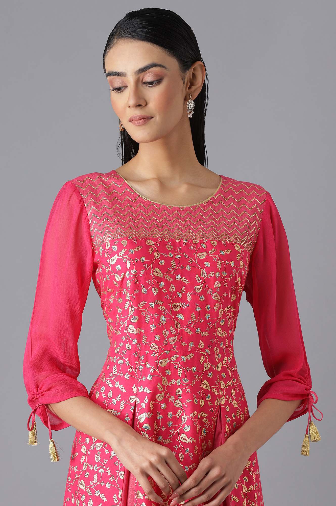 Pink Flared Dress - Image 5