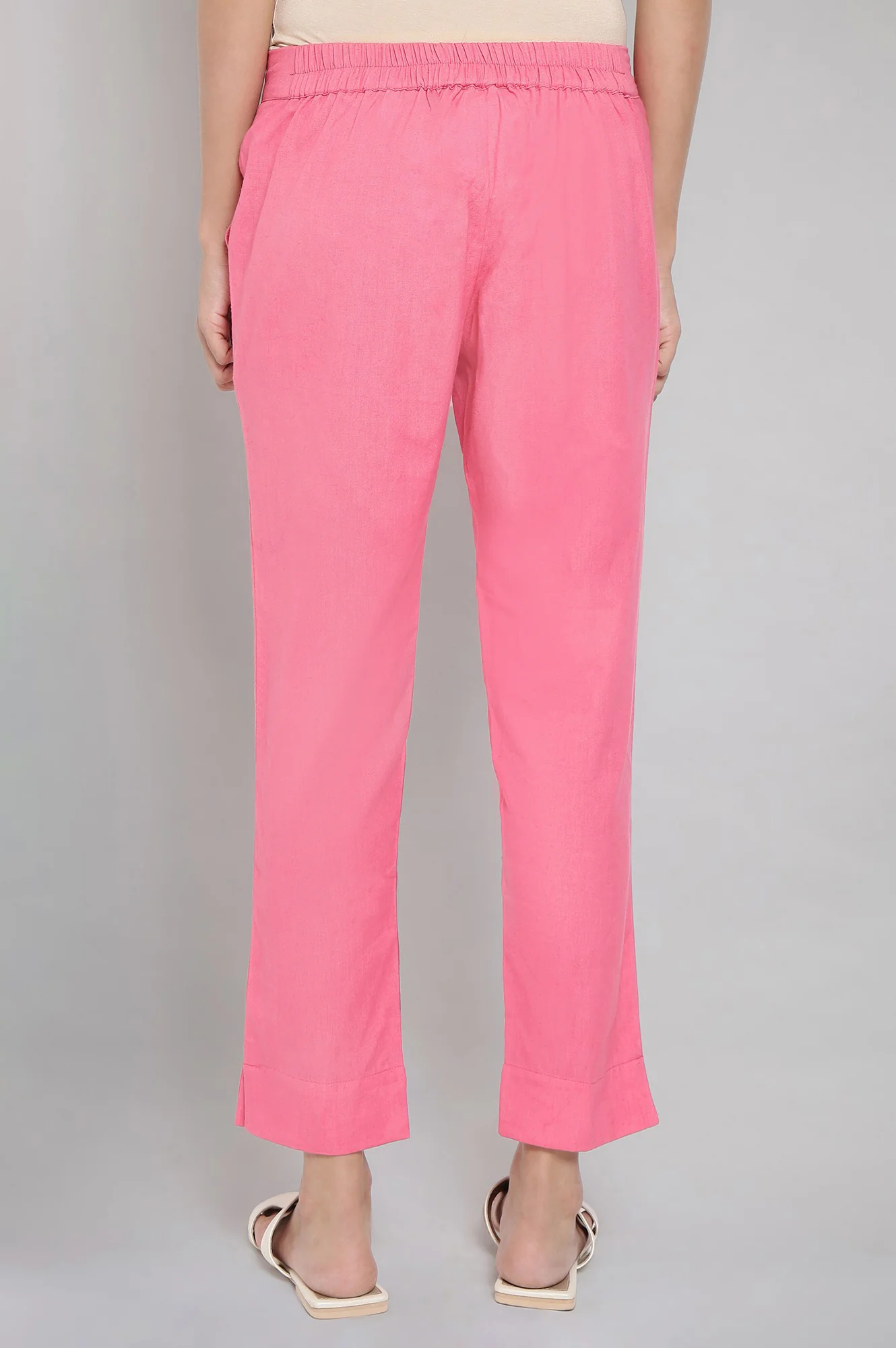 Pink Solid Trousers - Image 2