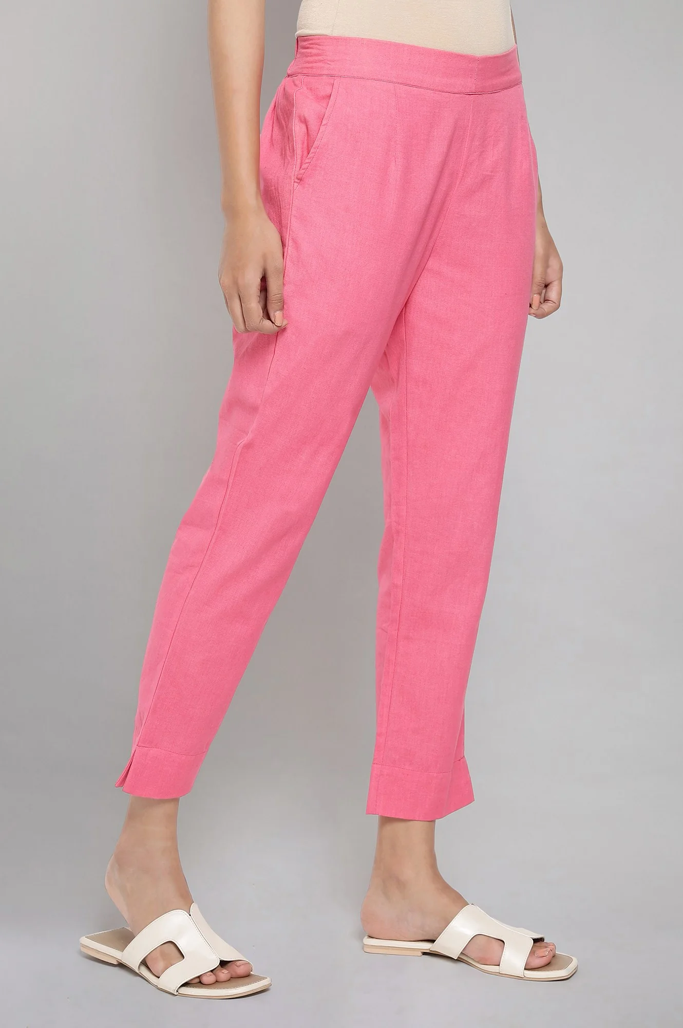 Pink Solid Trousers - Image 4