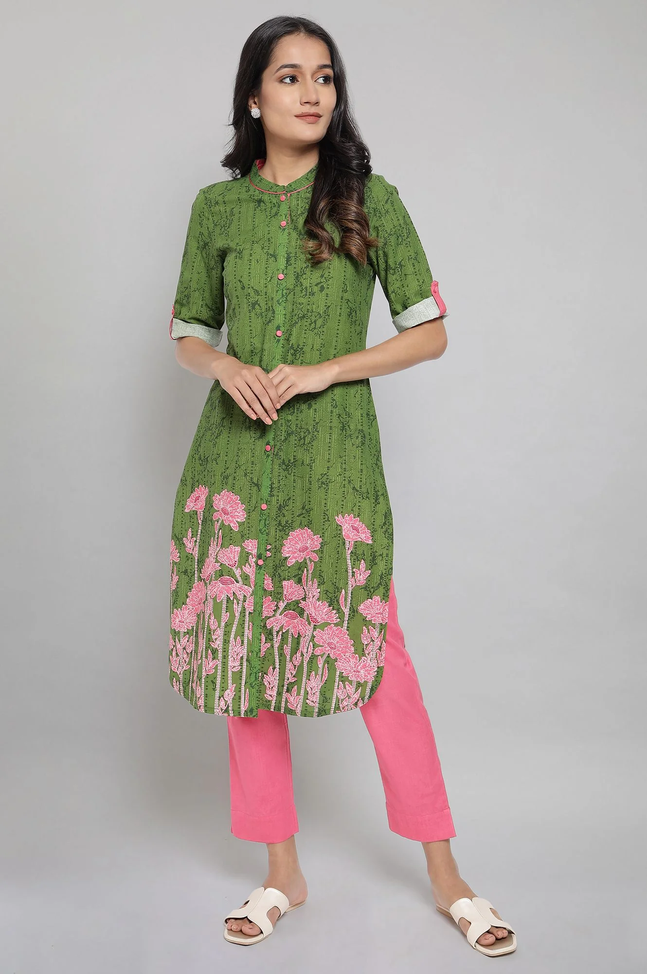 Pink Solid Trousers - Image 5