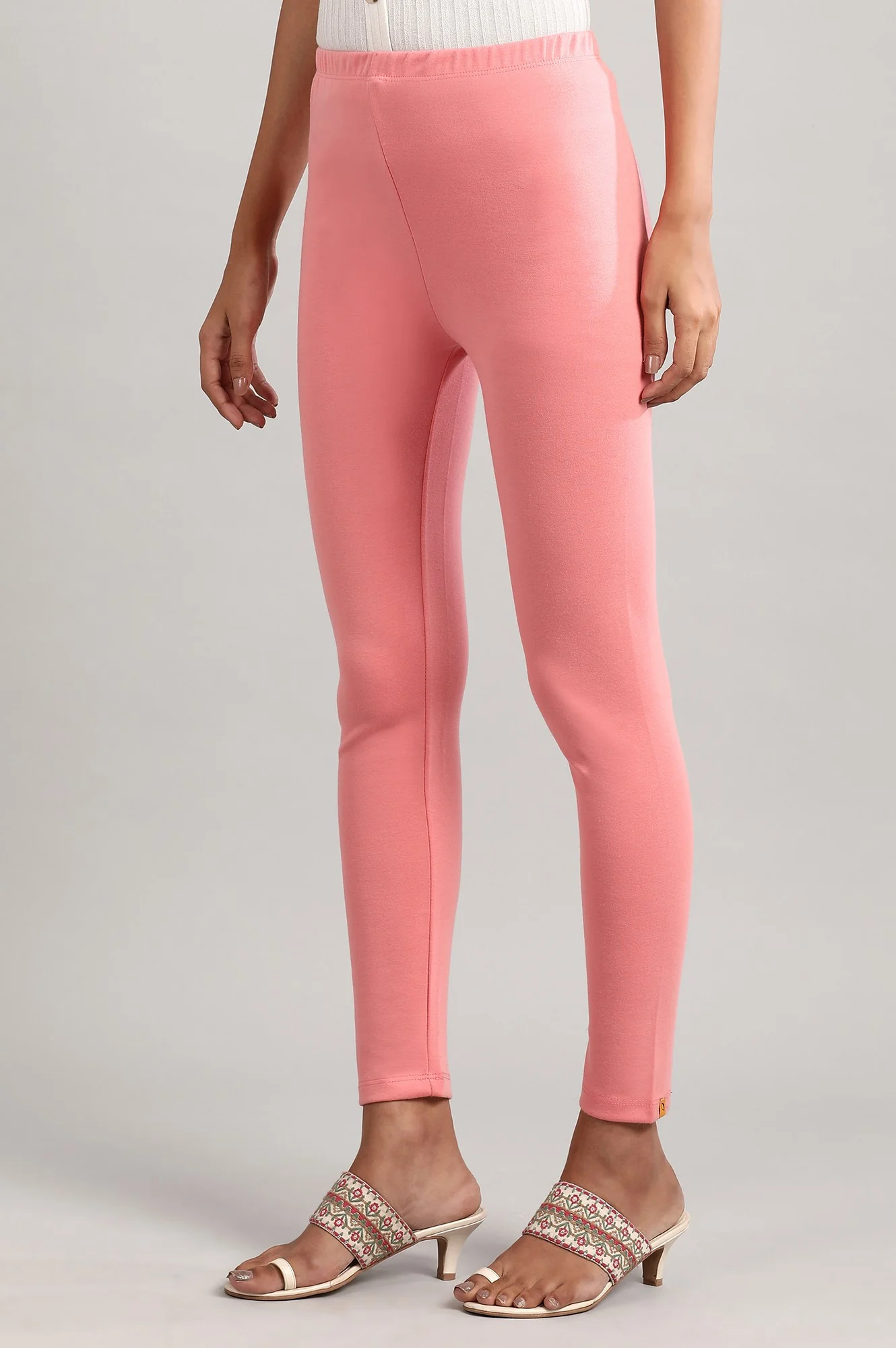 Pink Solid Winter Tights - Image 3