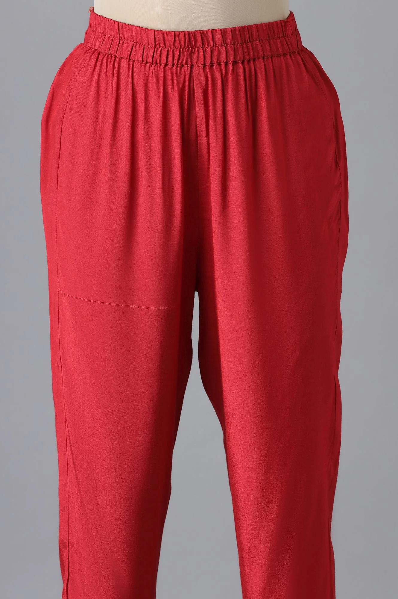 Pink Yarn-Dyed kurta Brown trousers and Dupatta Set - Image 6