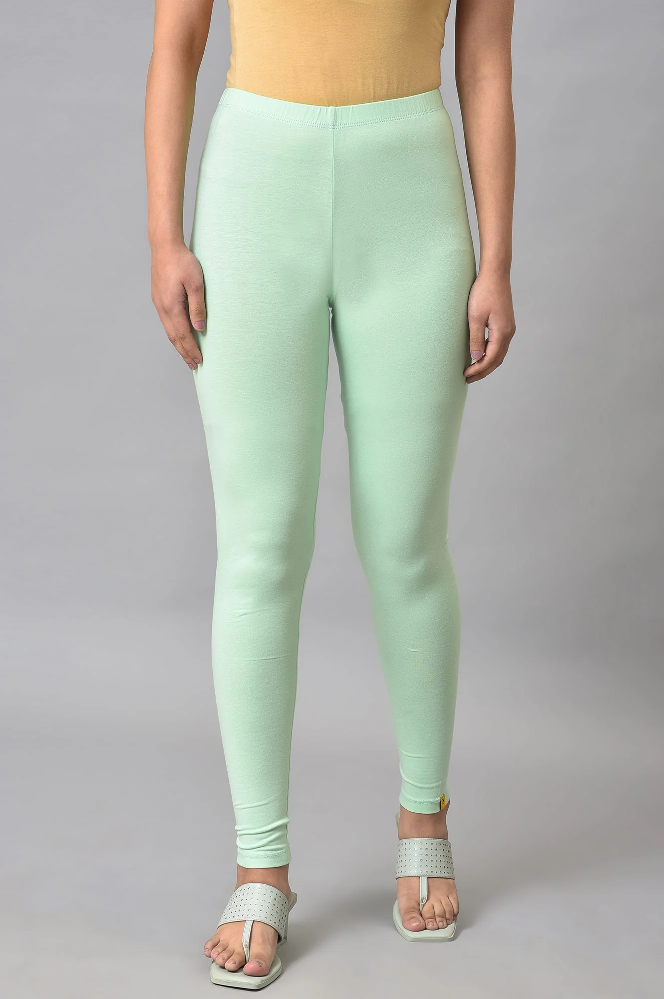 Pista Green Cotton Lycra Tights - Image 2