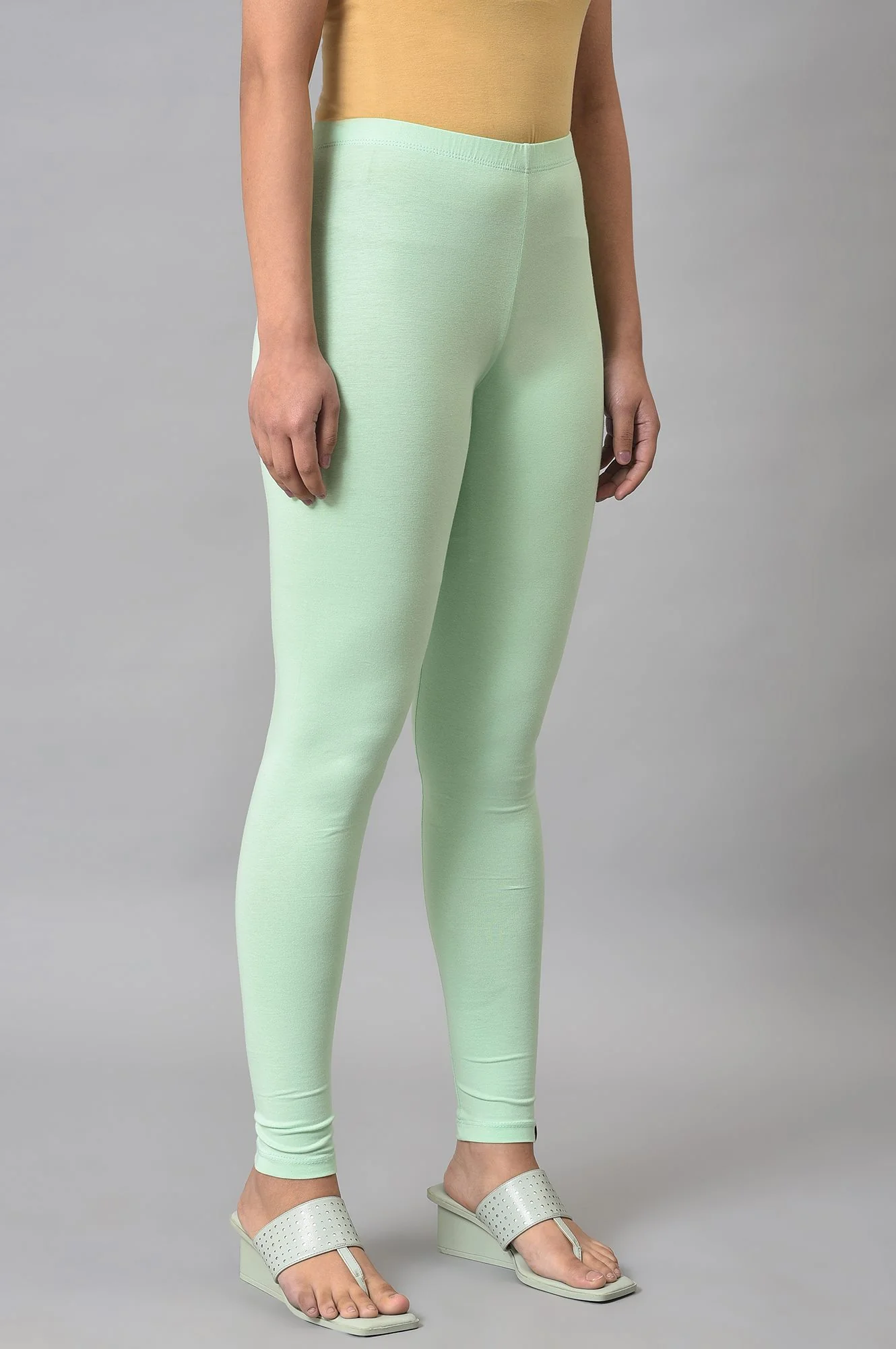 Pista Green Cotton Lycra Tights - Image 5