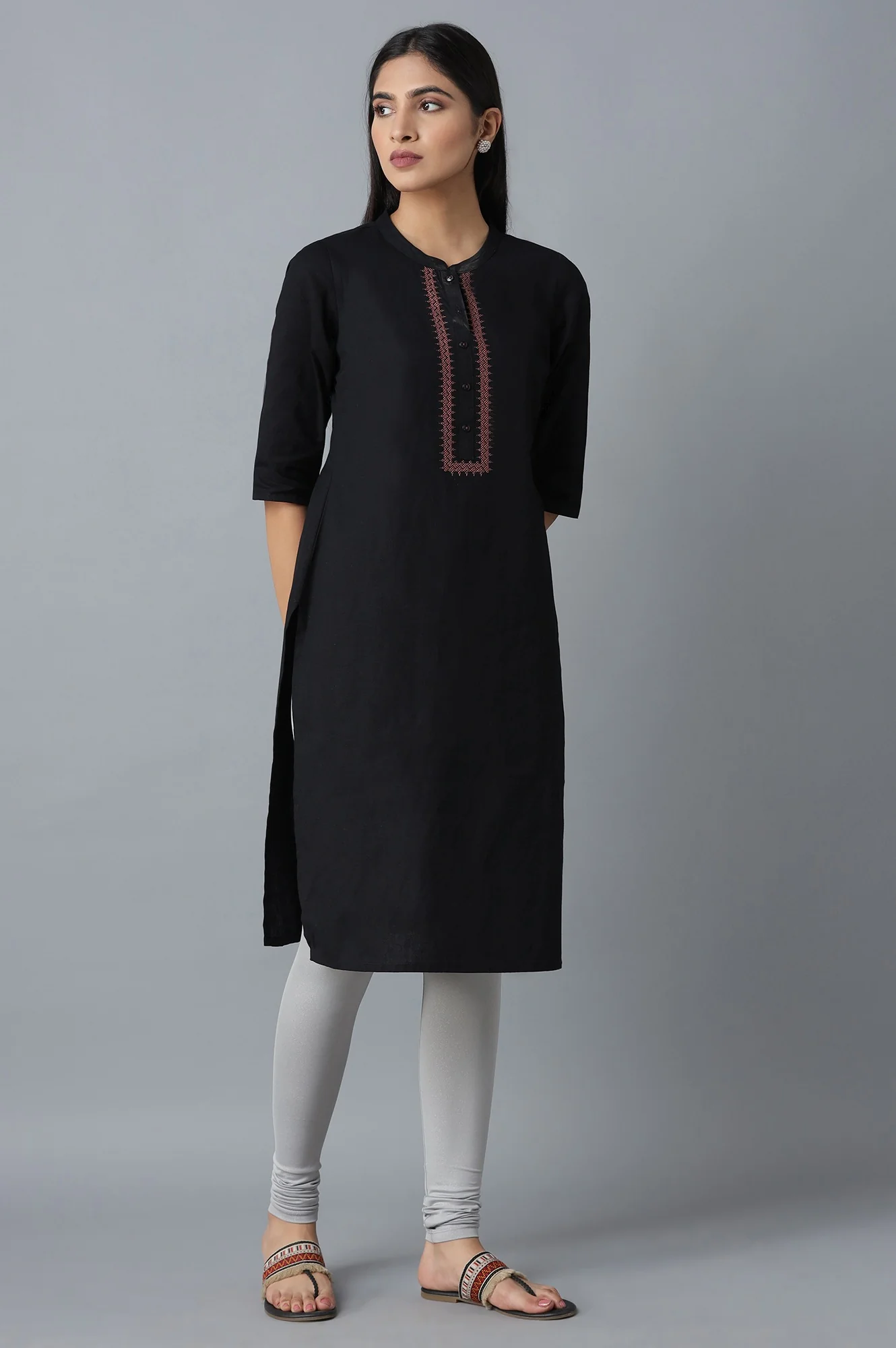 Silver Skin Fit Churidar - Image 5