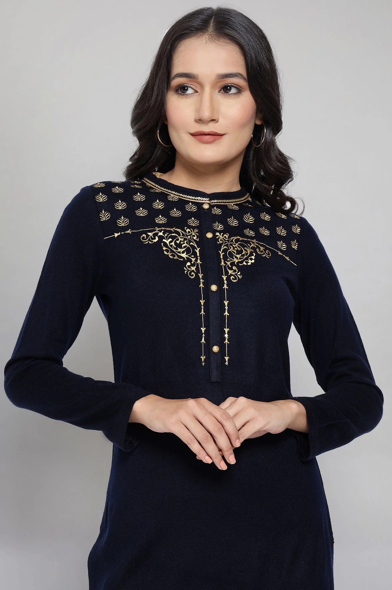 Teal Winter kurta - Image 6
