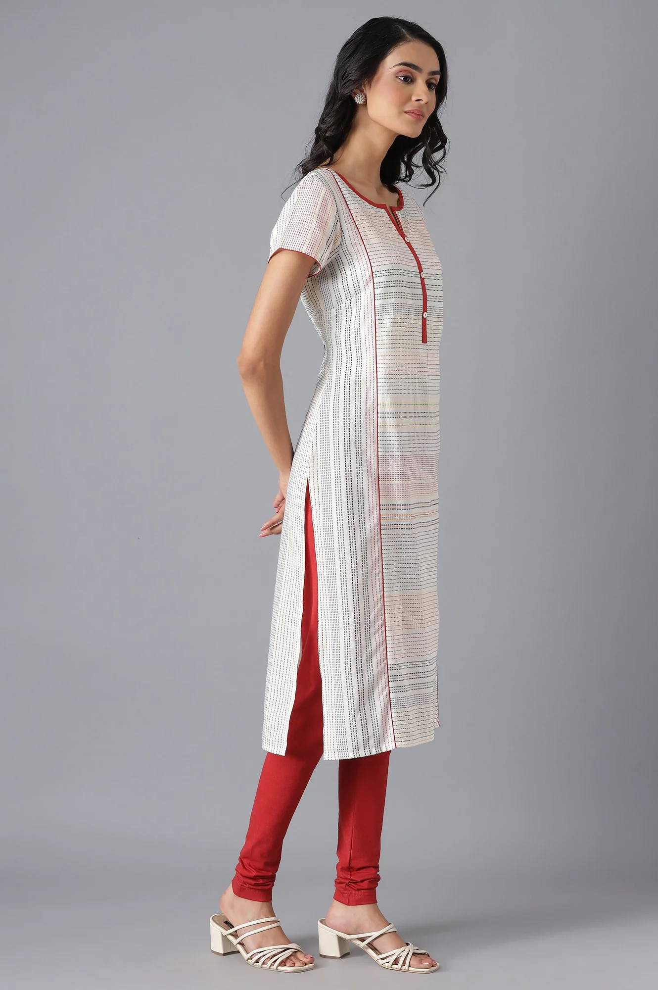 White Casual kurta - Image 4