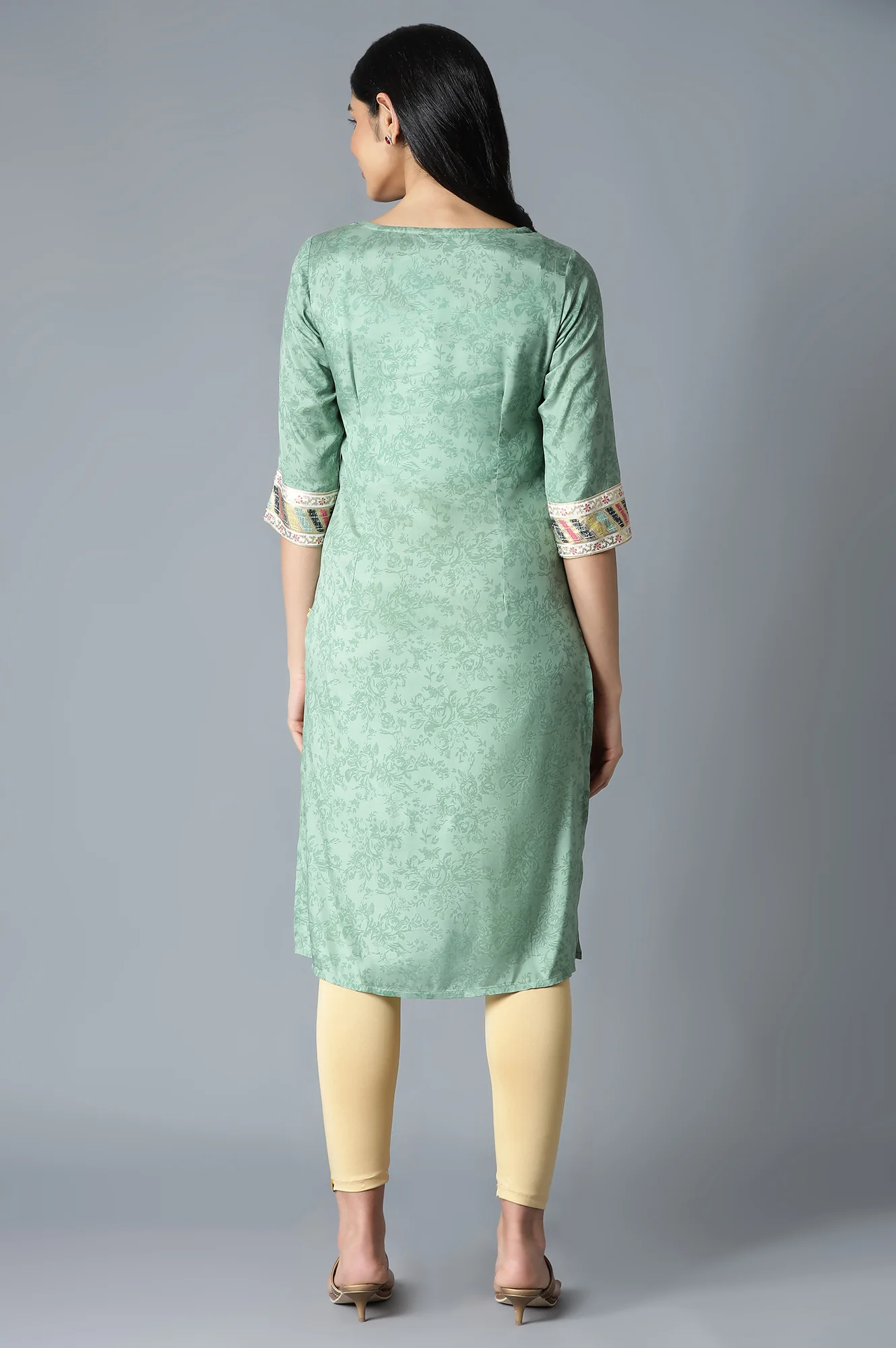 White Festive Ethnic kurta - Image 2