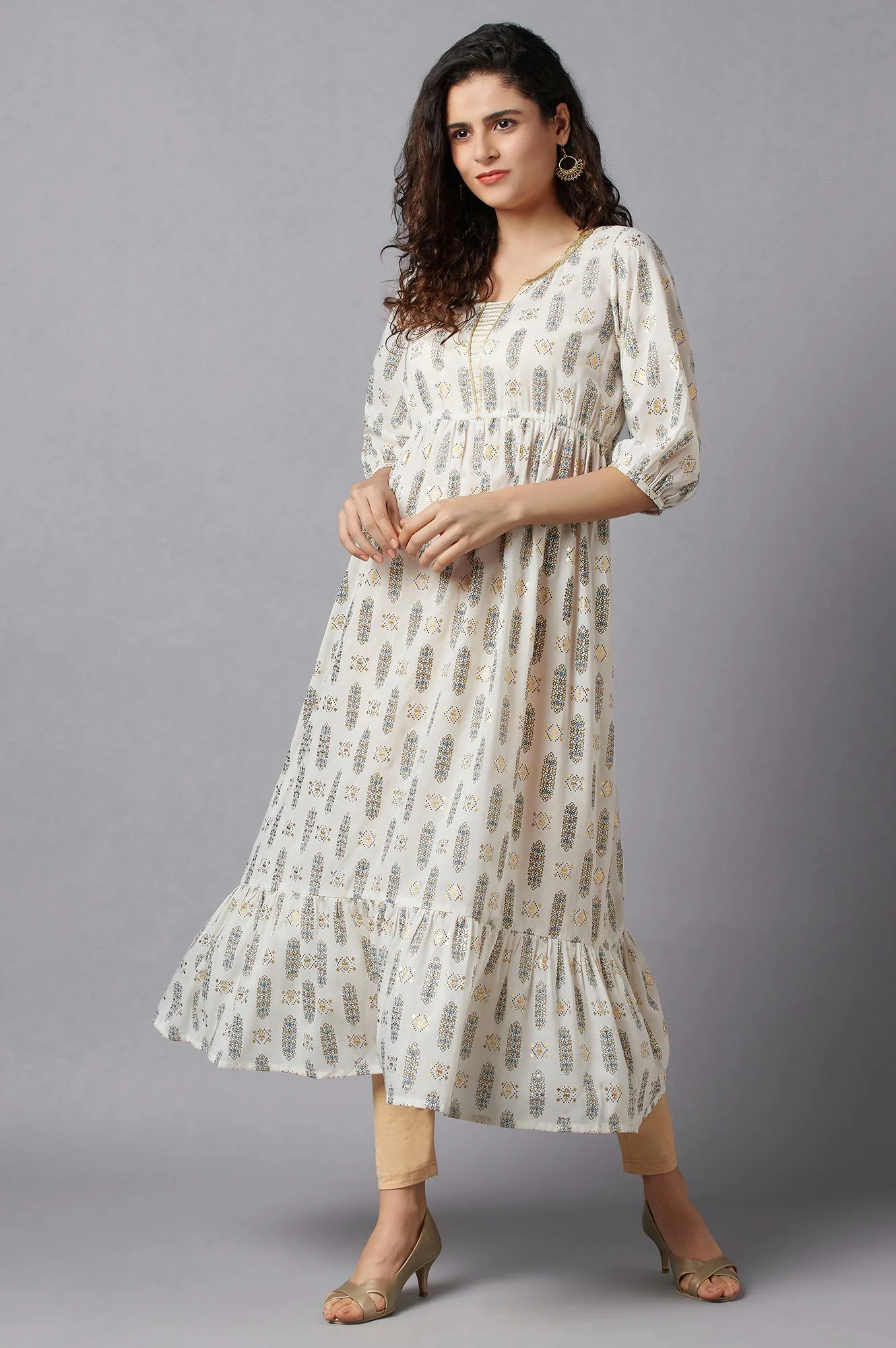 White Flared Dress - Image 5