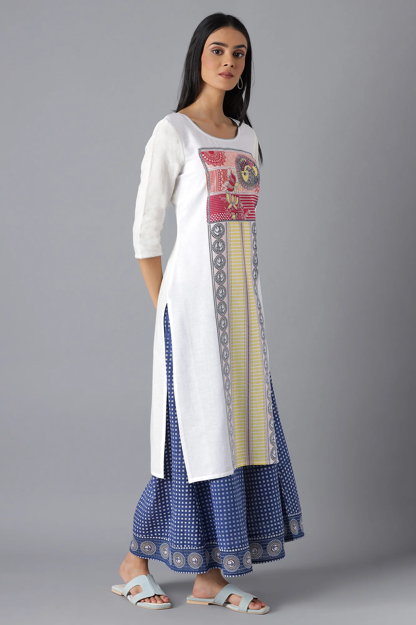 White Printed kurta - Image 4