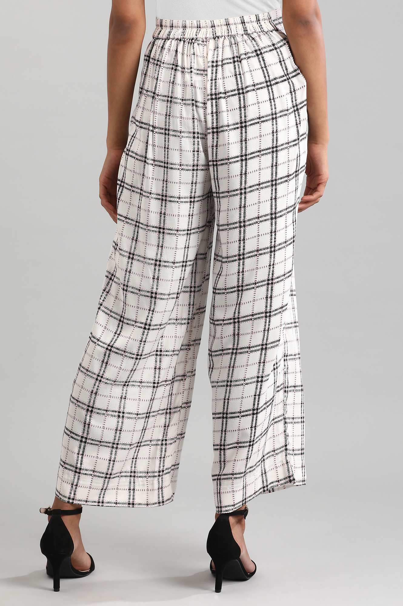 White Printed Palazzos - Image 2