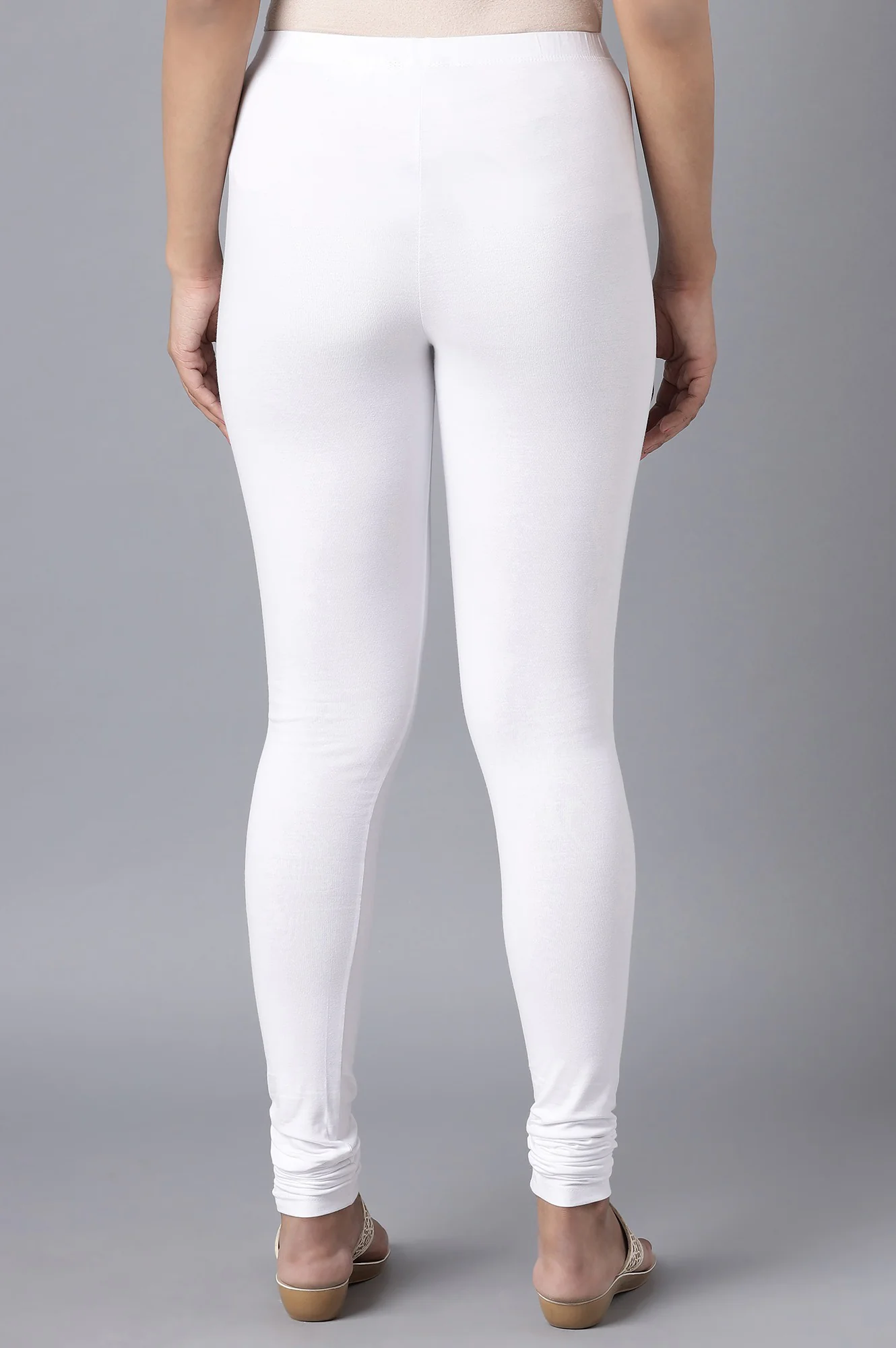 White Skin Fit Churidar - Image 2