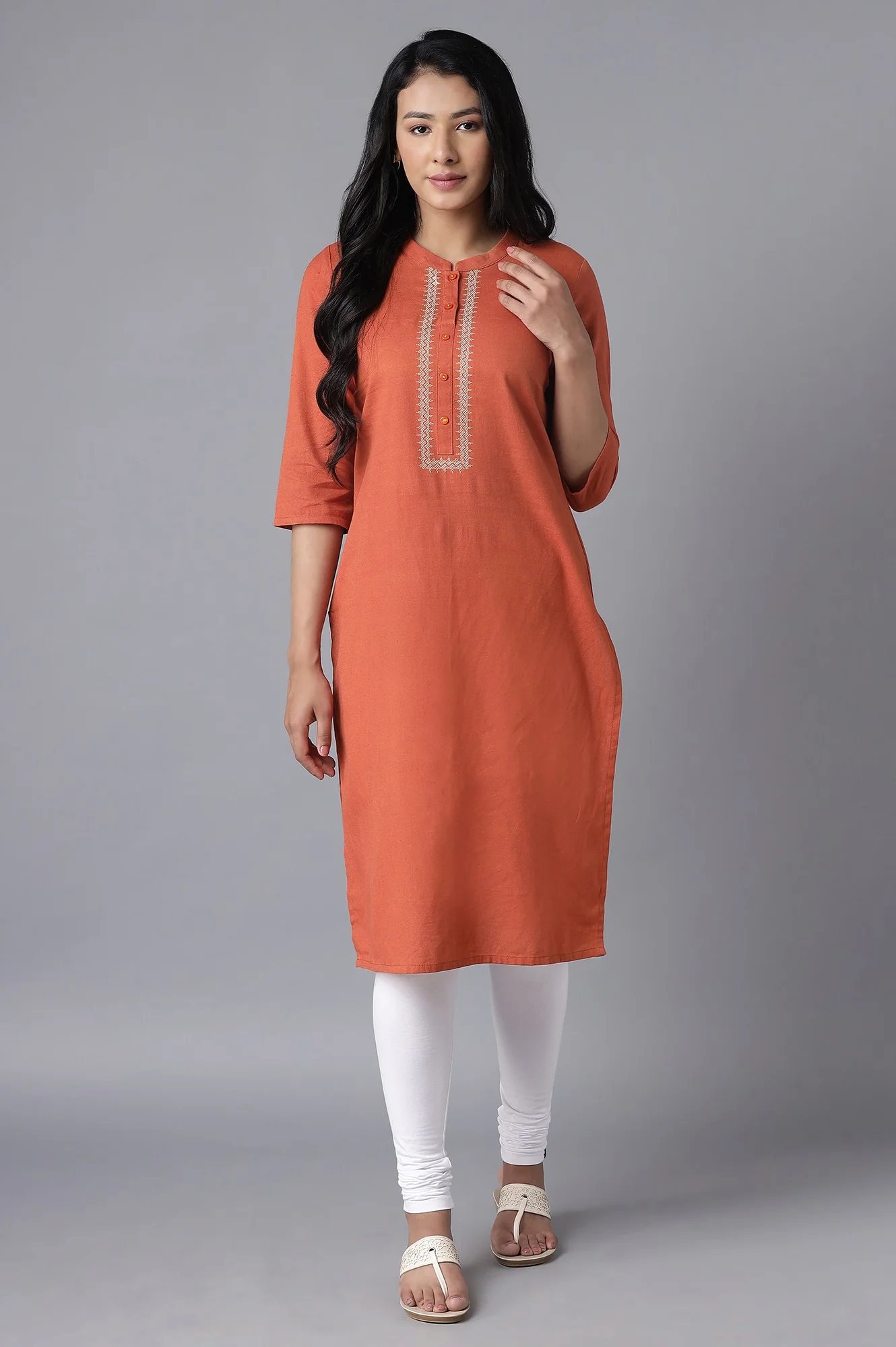 White Skin Fit Churidar - Image 5