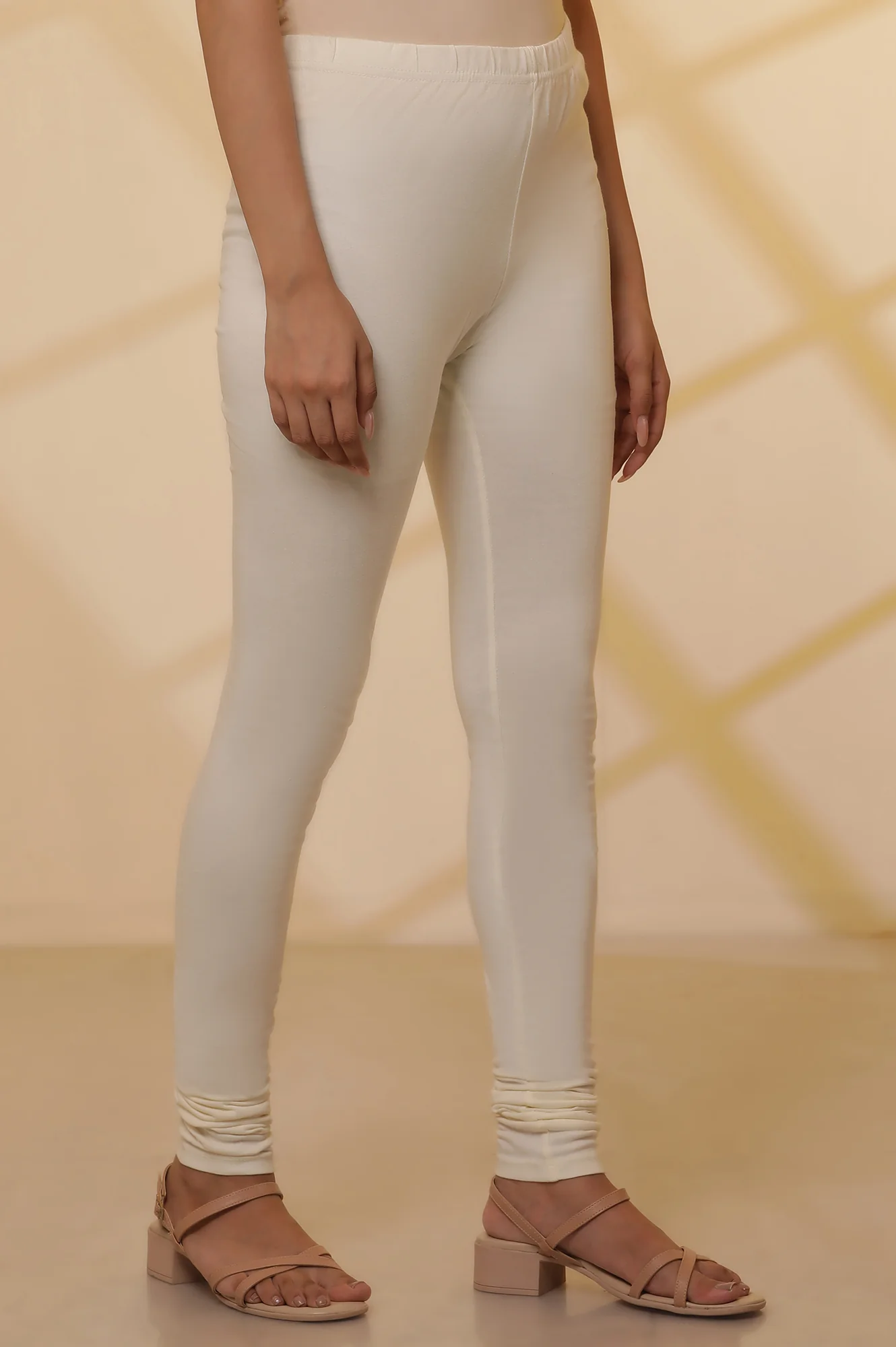 White Solid Churidar - Image 4