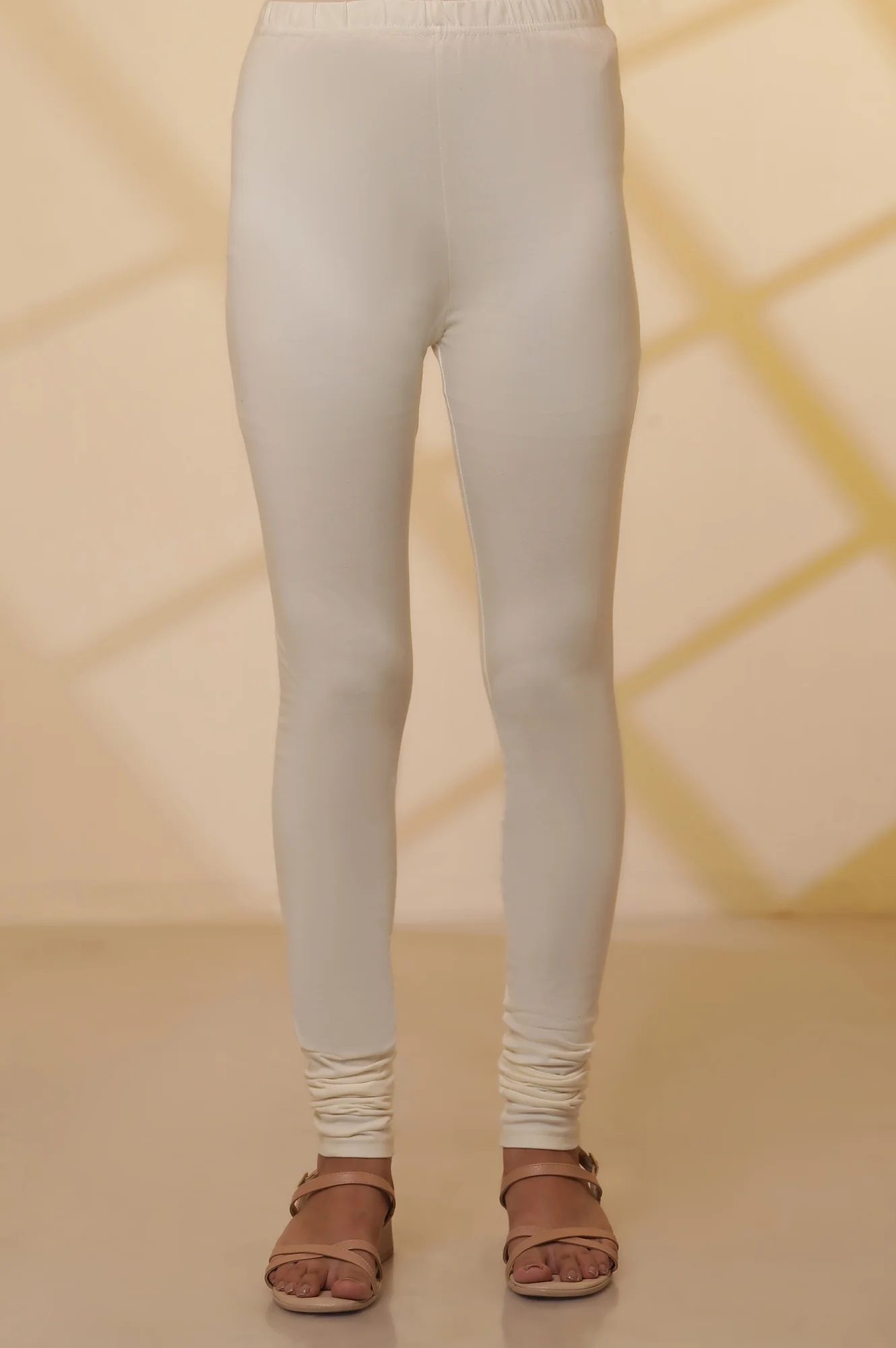 White Solid Churidar - Image 6