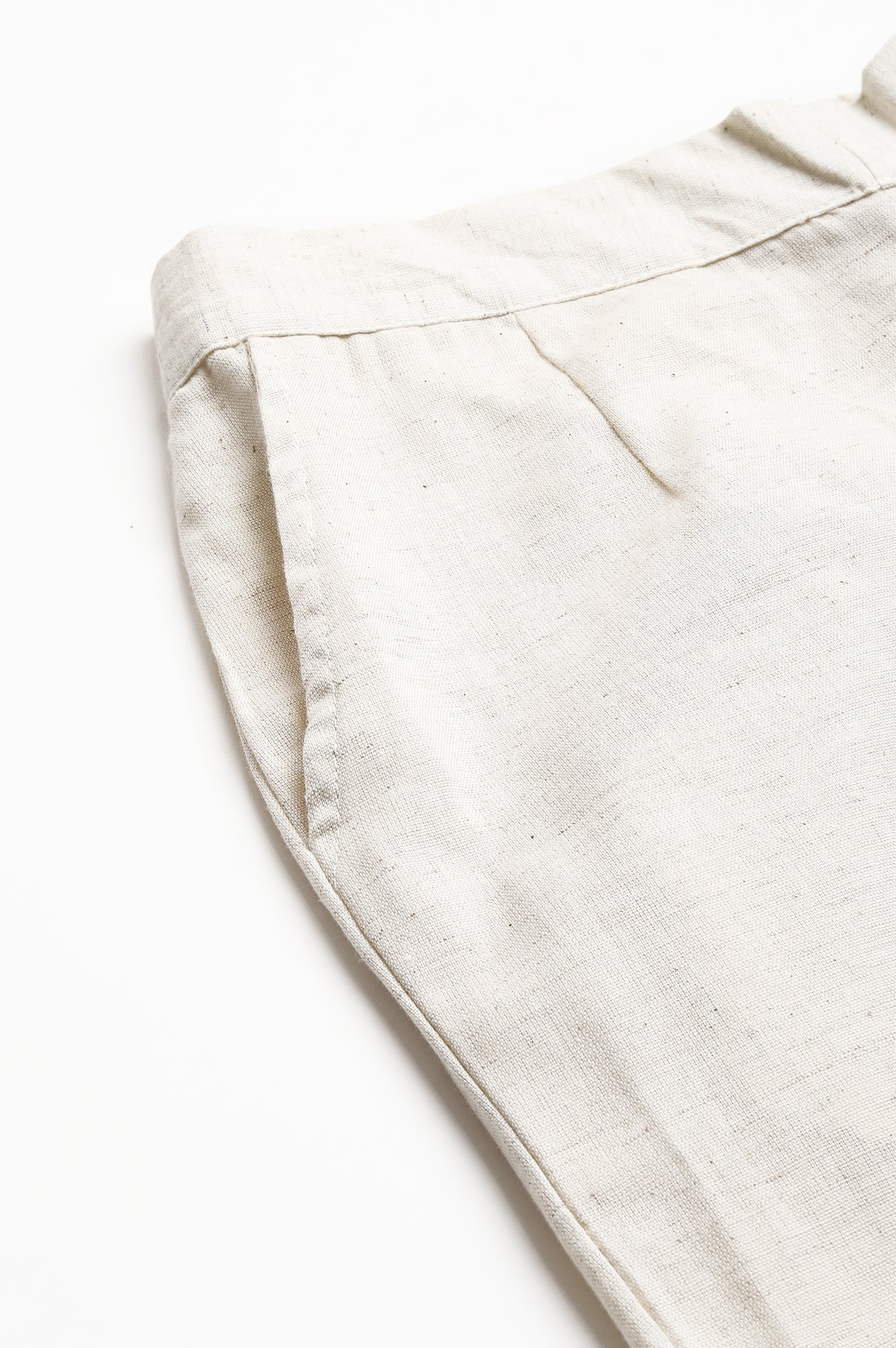 White Solid Trousers - Image 6