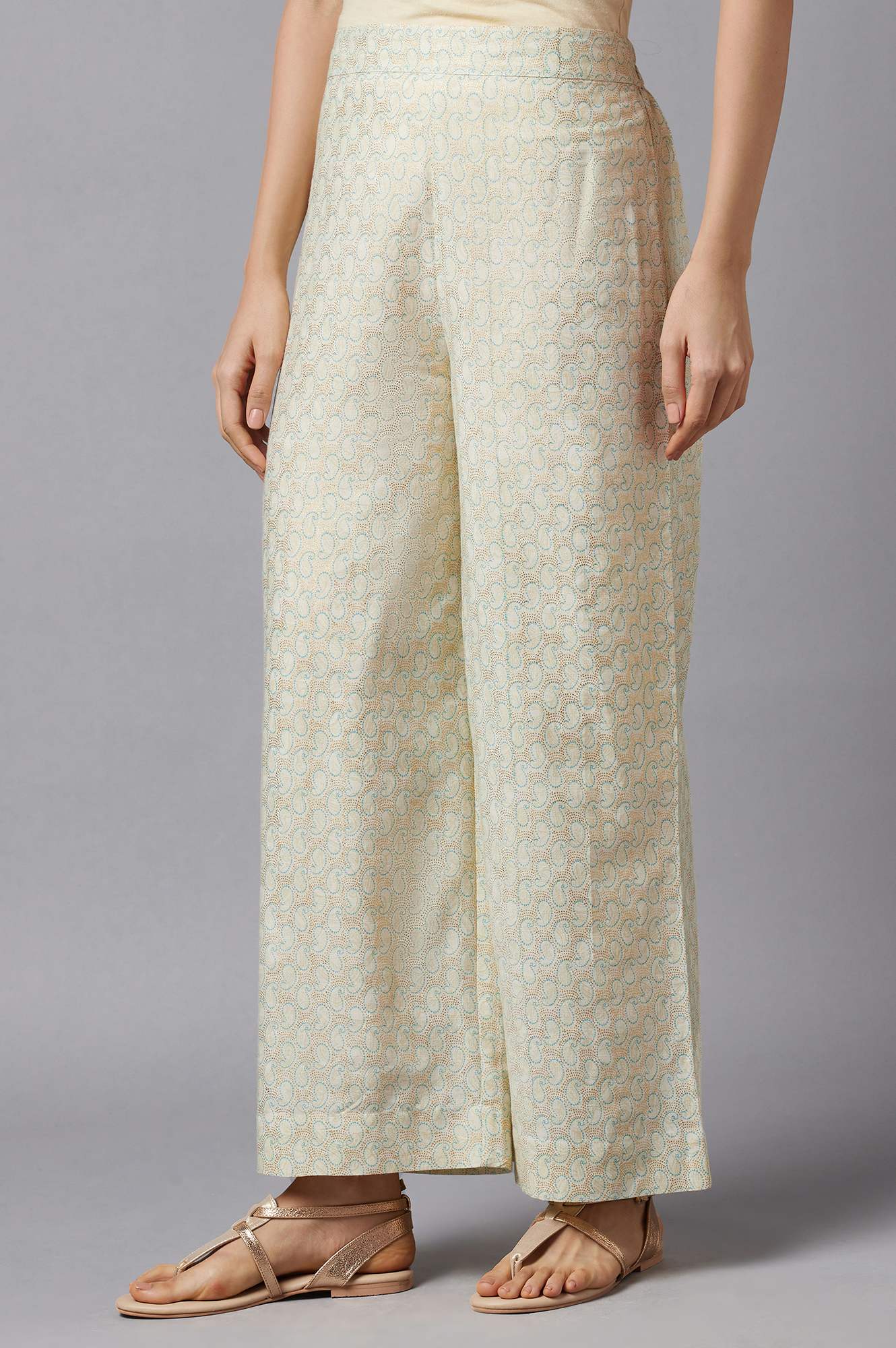 White Straight Palazzo - Image 3