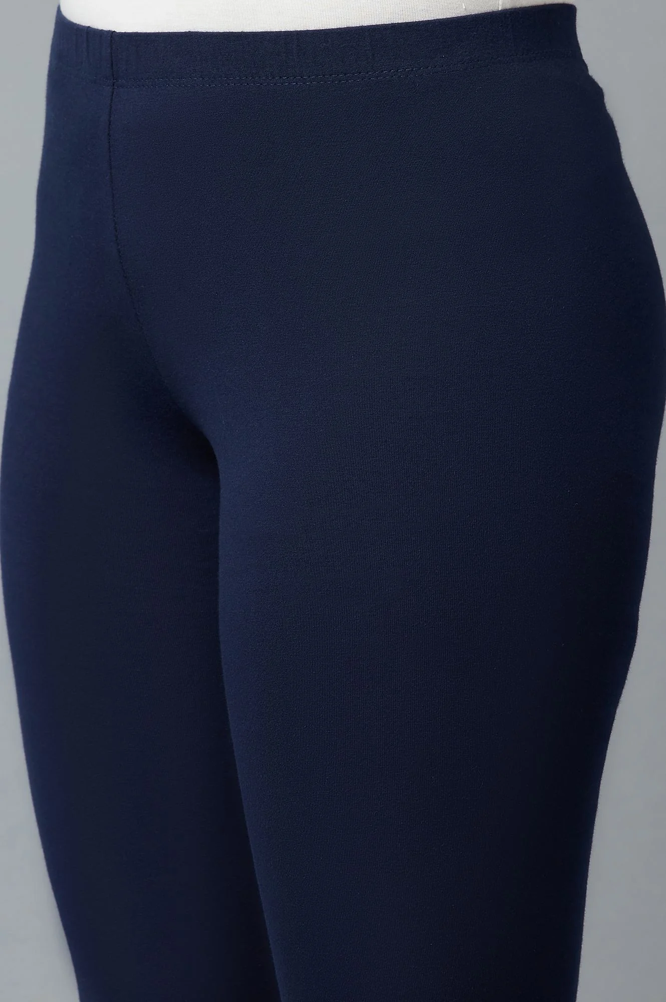 Women Blue Ankle Length Cotton Lycra Churidar - Image 6