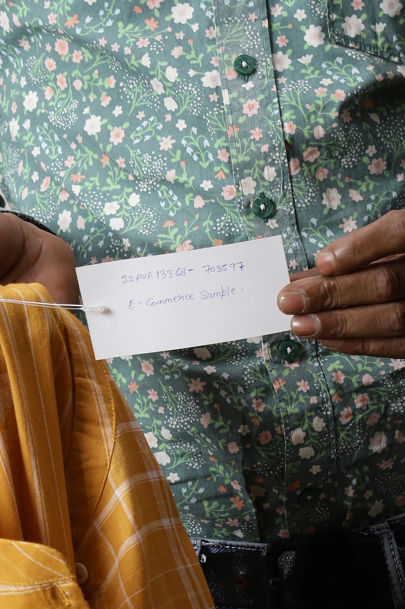Yellow Asymmetric Placement kurta - Image 9