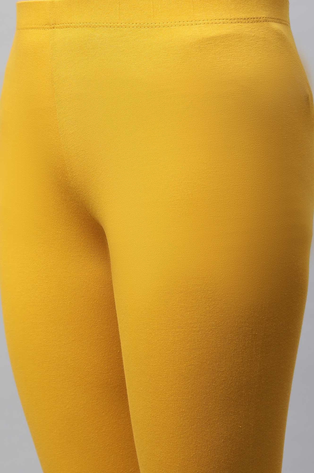 Yellow Cotton Lycra Tights - Image 6