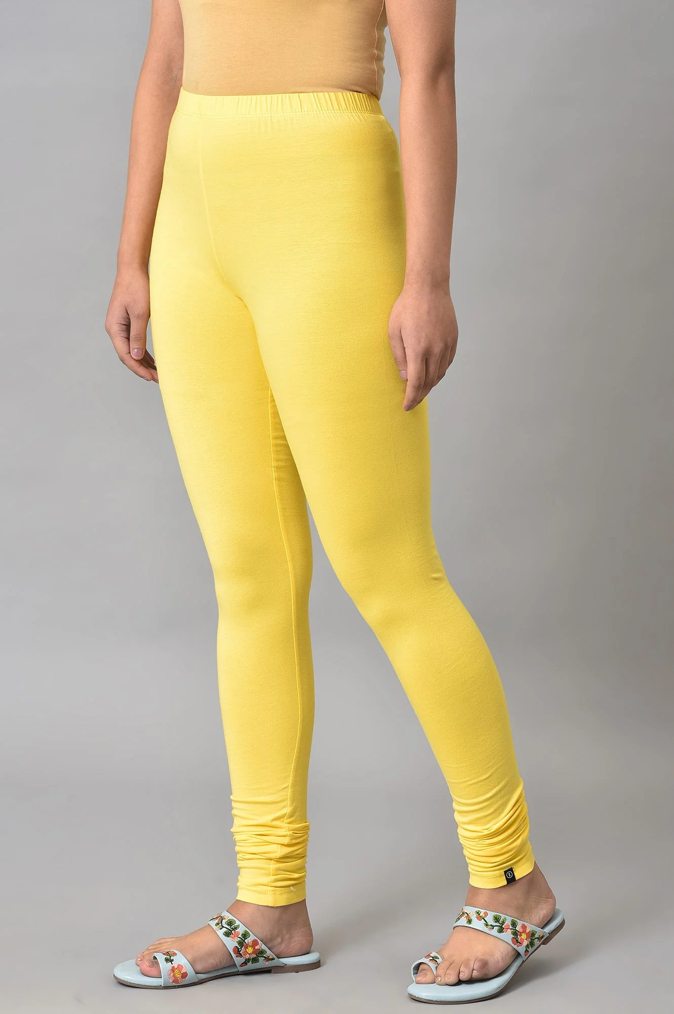Yellow High Rise Churidar - Image 3