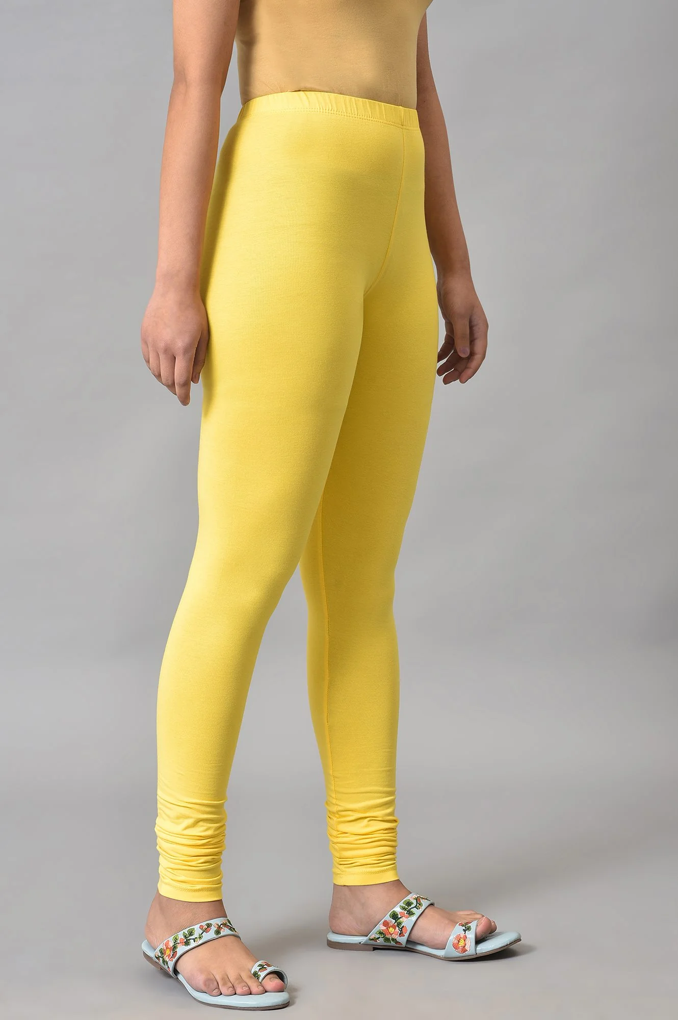 Yellow High Rise Churidar - Image 4