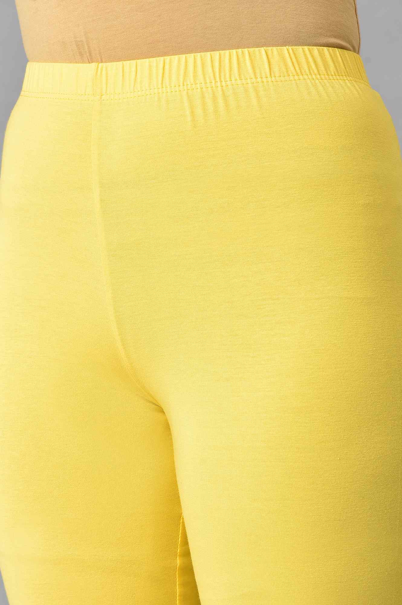Yellow High Rise Churidar - Image 7