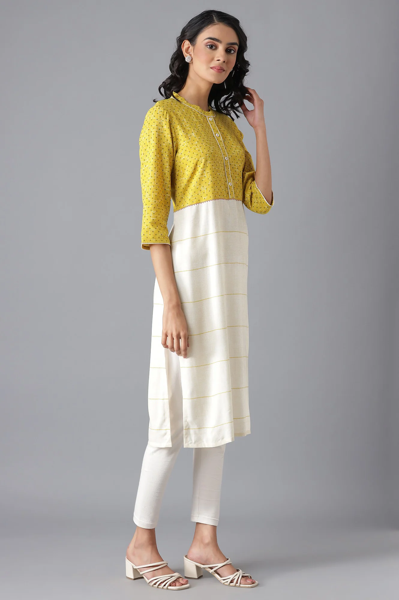 Yellow Modern Ethnic kurta - Image 4