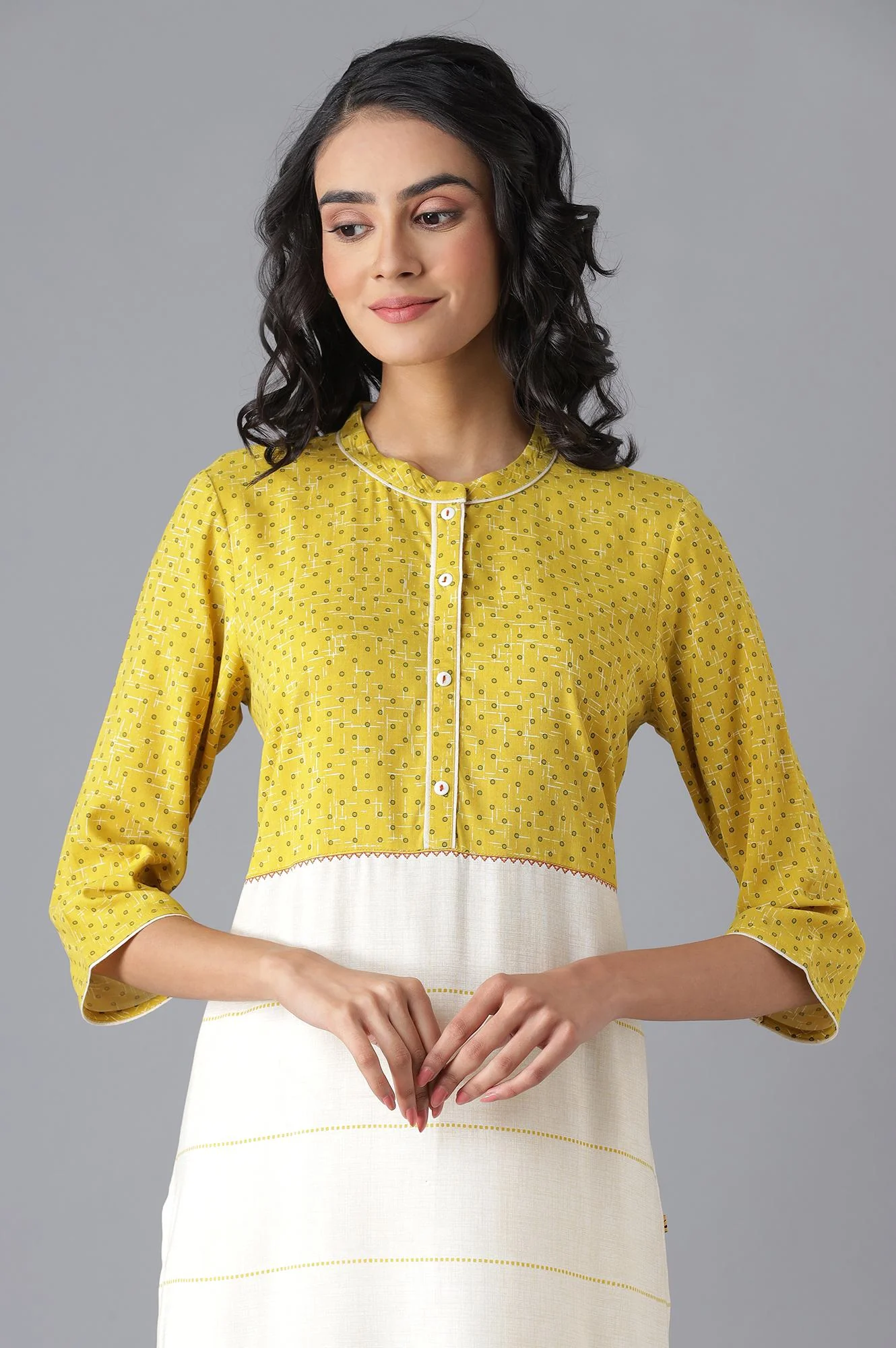 Yellow Modern Ethnic kurta - Image 6