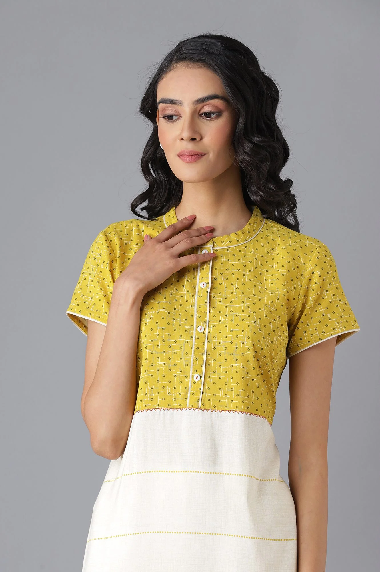 Yellow Modern Ethnic kurta - Image 6