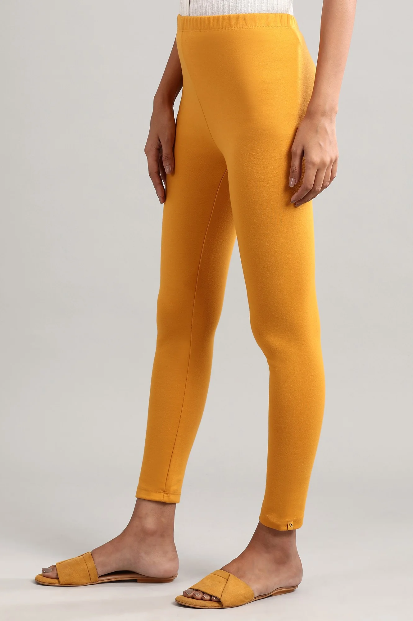 Yellow Solid Winter Tights - Image 3