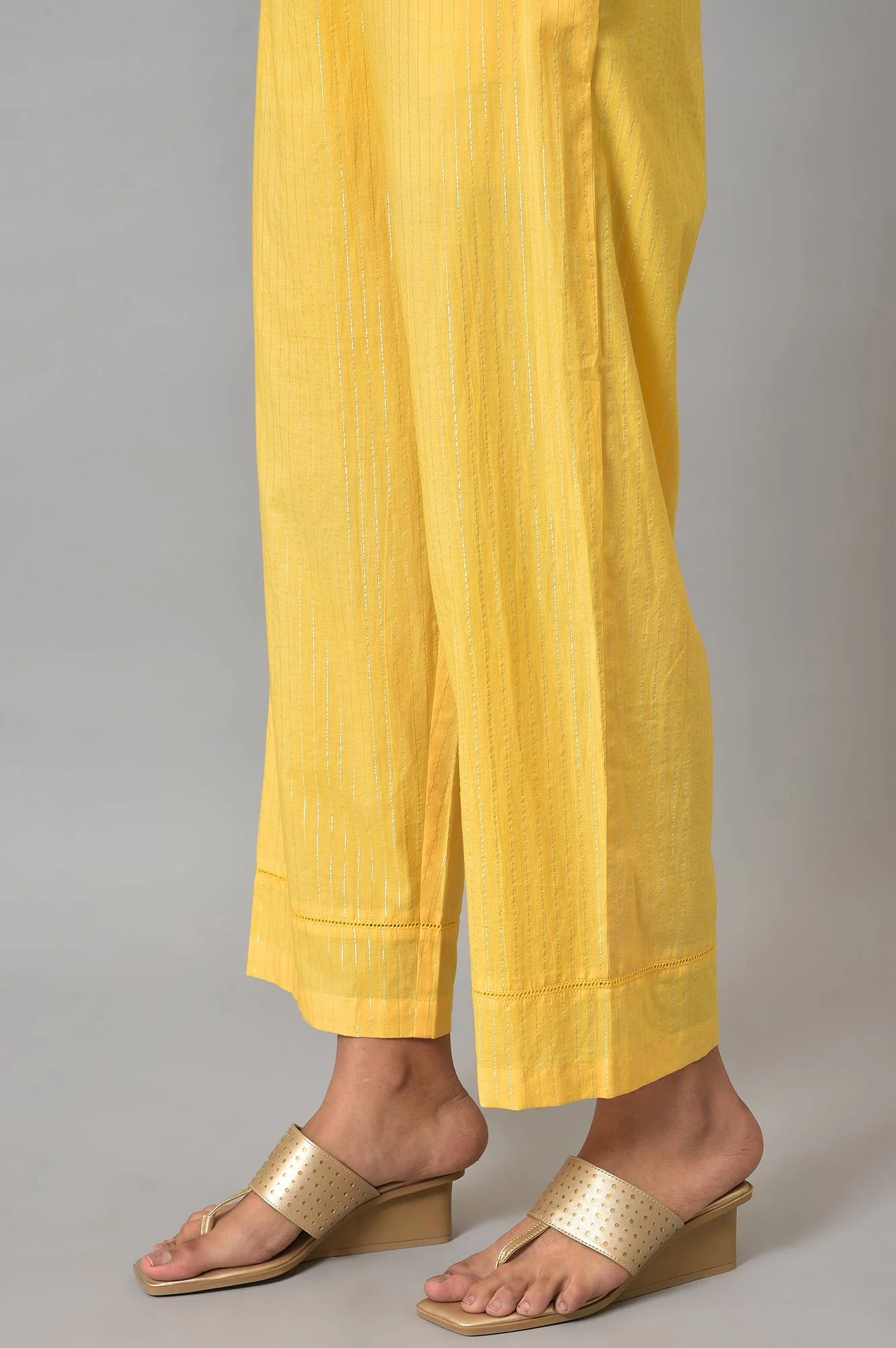Yellow Staight Fit Women Palazzo - Image 8