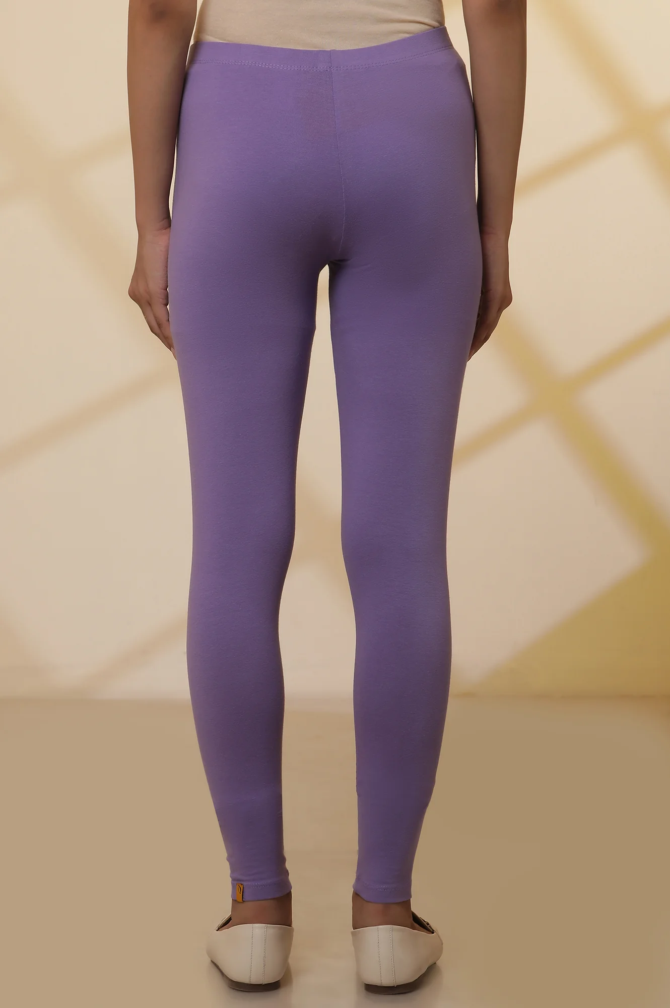 Purple Cotton Lycra Tights - Image 3