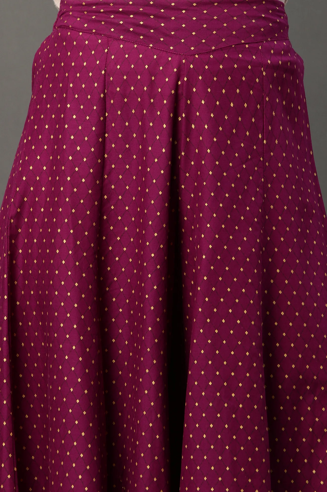 Purple Printed Semi-Flared Palazzo - Image 6