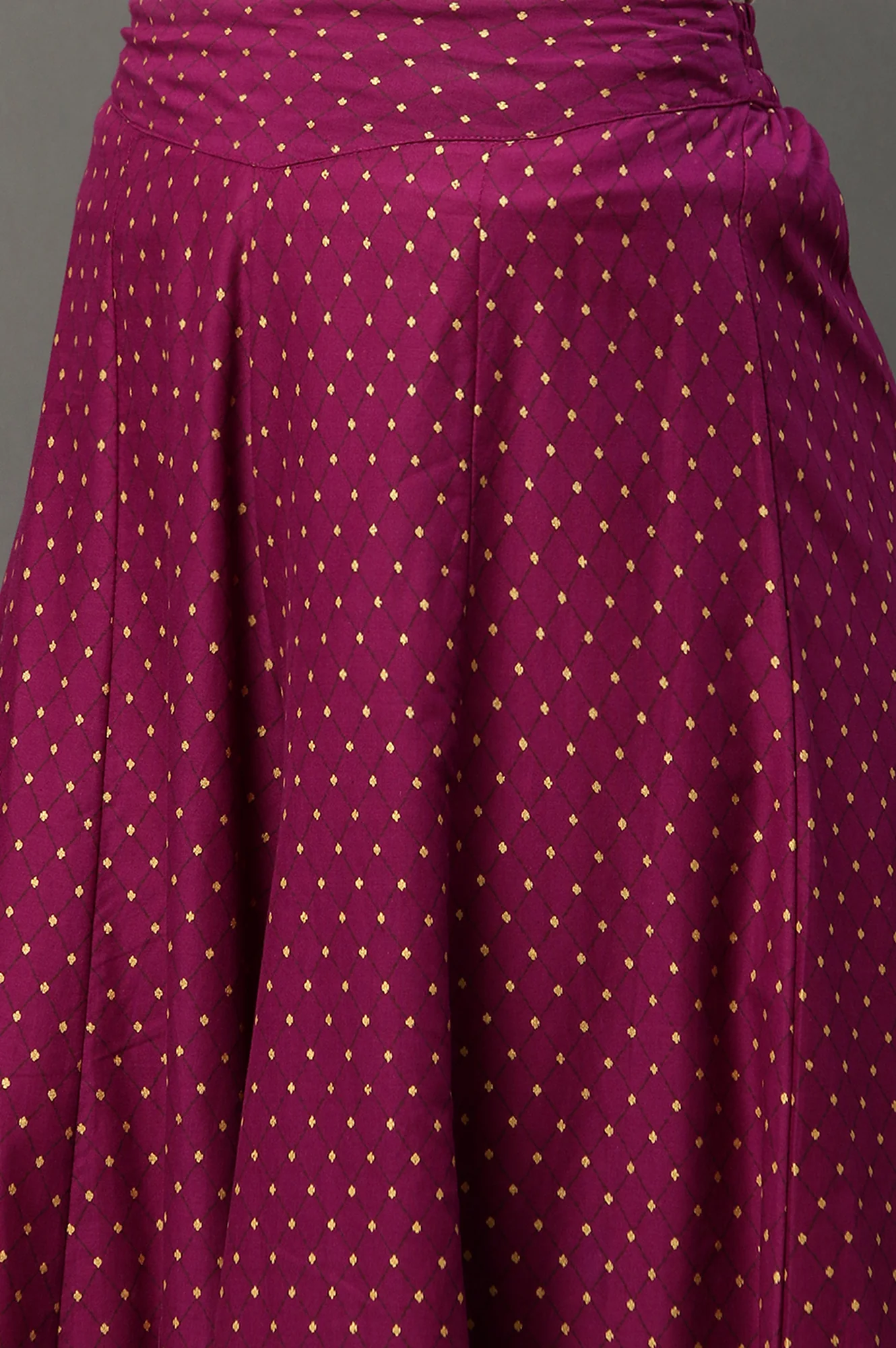 Purple Printed Semi-Flared Palazzo - Image 7