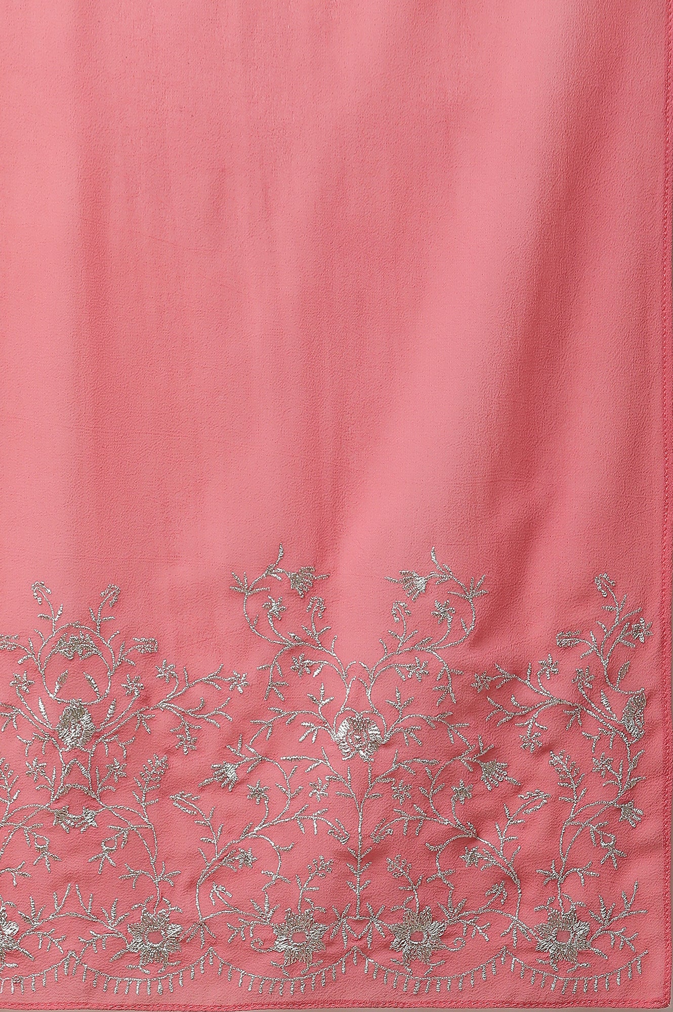 Raspberry Pink Embroidered Kurta, Palazzo & Dupatta Set - Image 10
