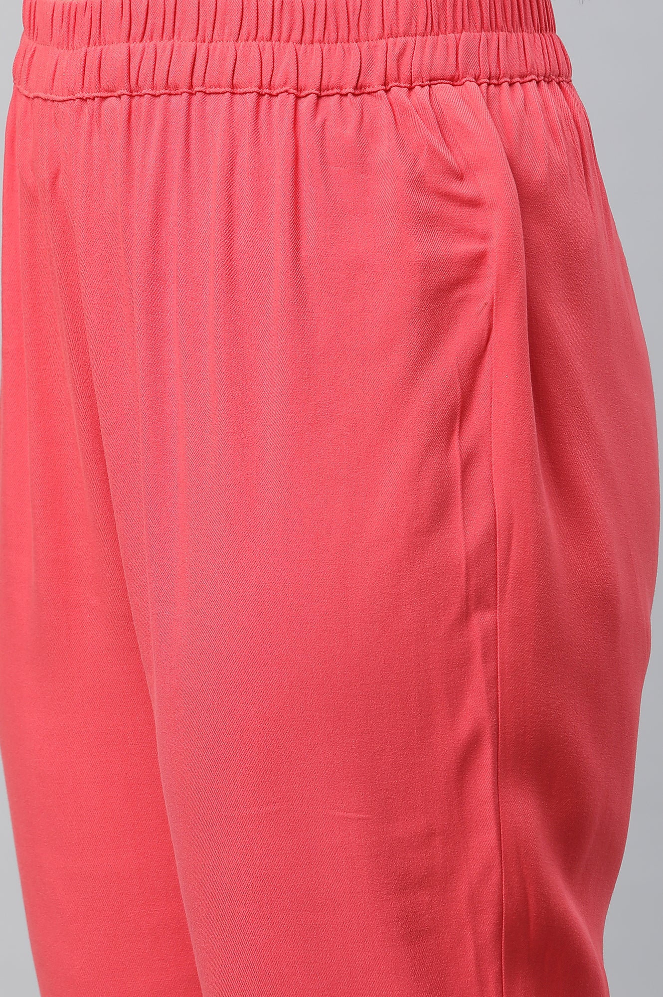 Red Asymmetrical Kurta, Trousers and Dupatta Set - Image 8