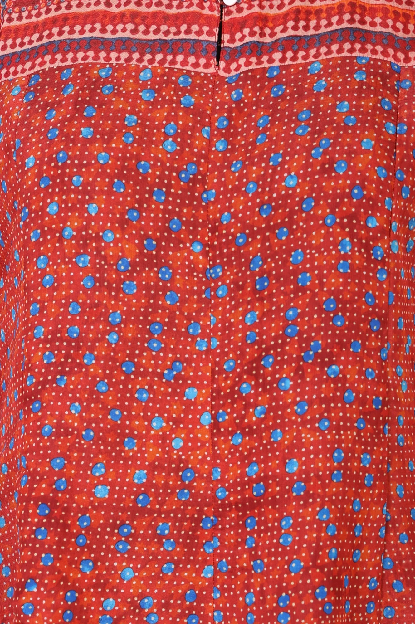 Red Ethnic Motifs A-line Kurta - Image 2