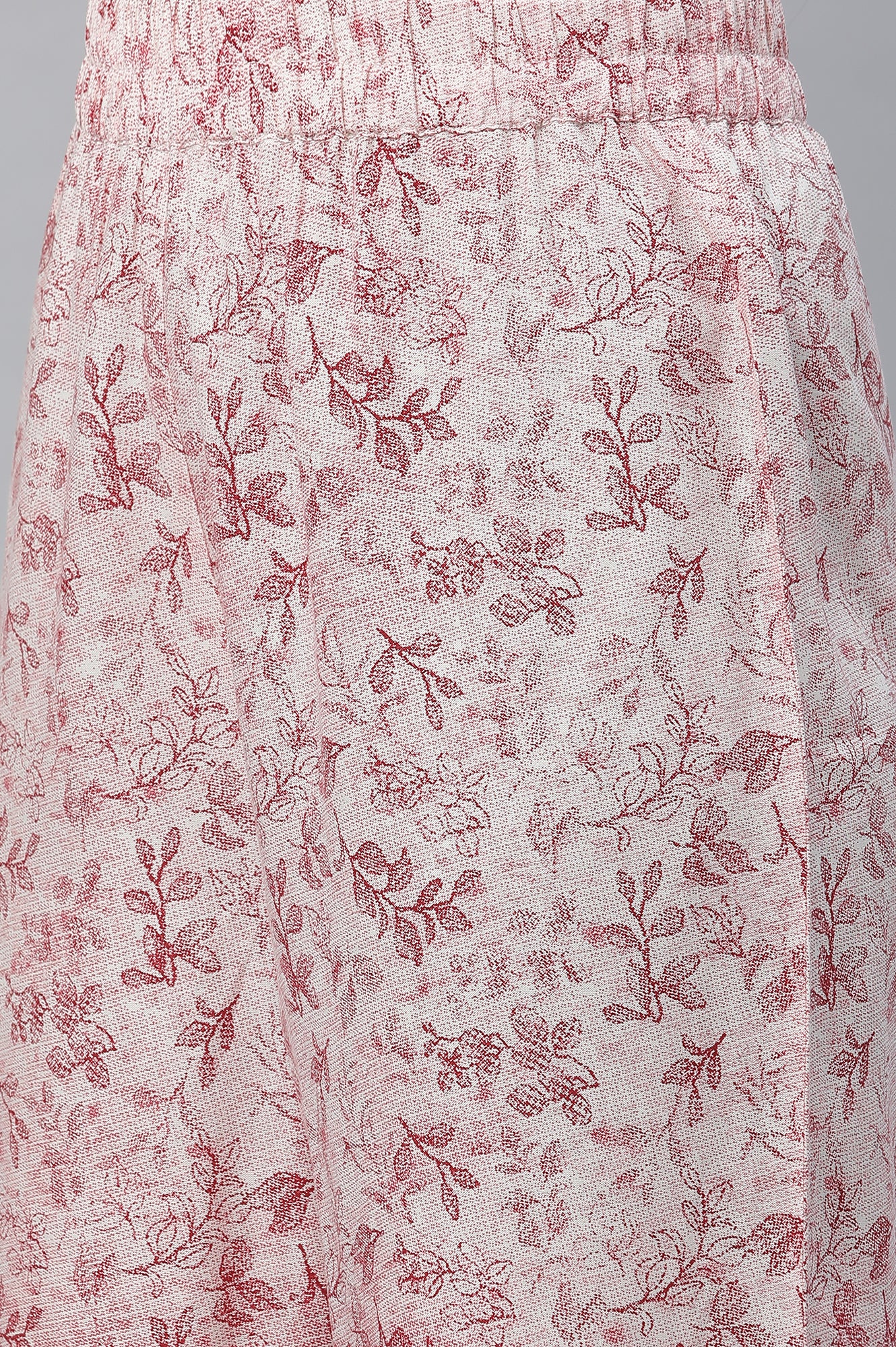 Red Floral Printed Kurta, Pants & Dupatta Set - Image 8