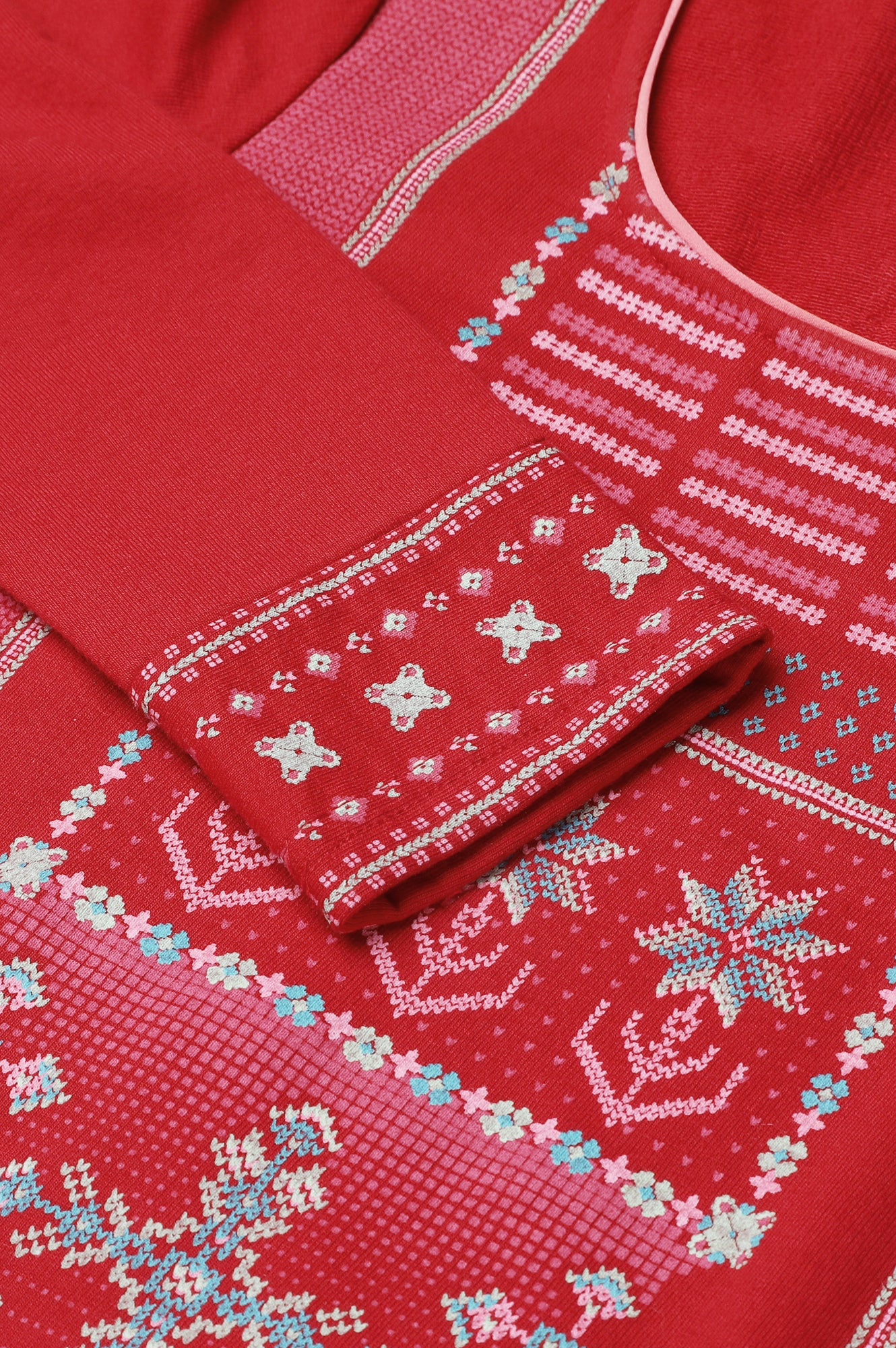 Red Indian Ethnic kurta - Image 7