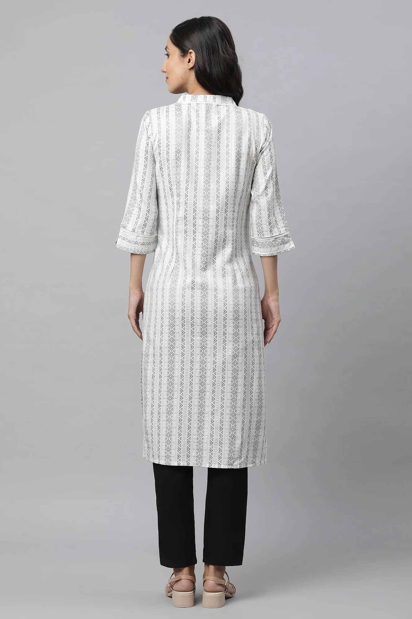 Steel Grey Dobby Kurta - Image 4