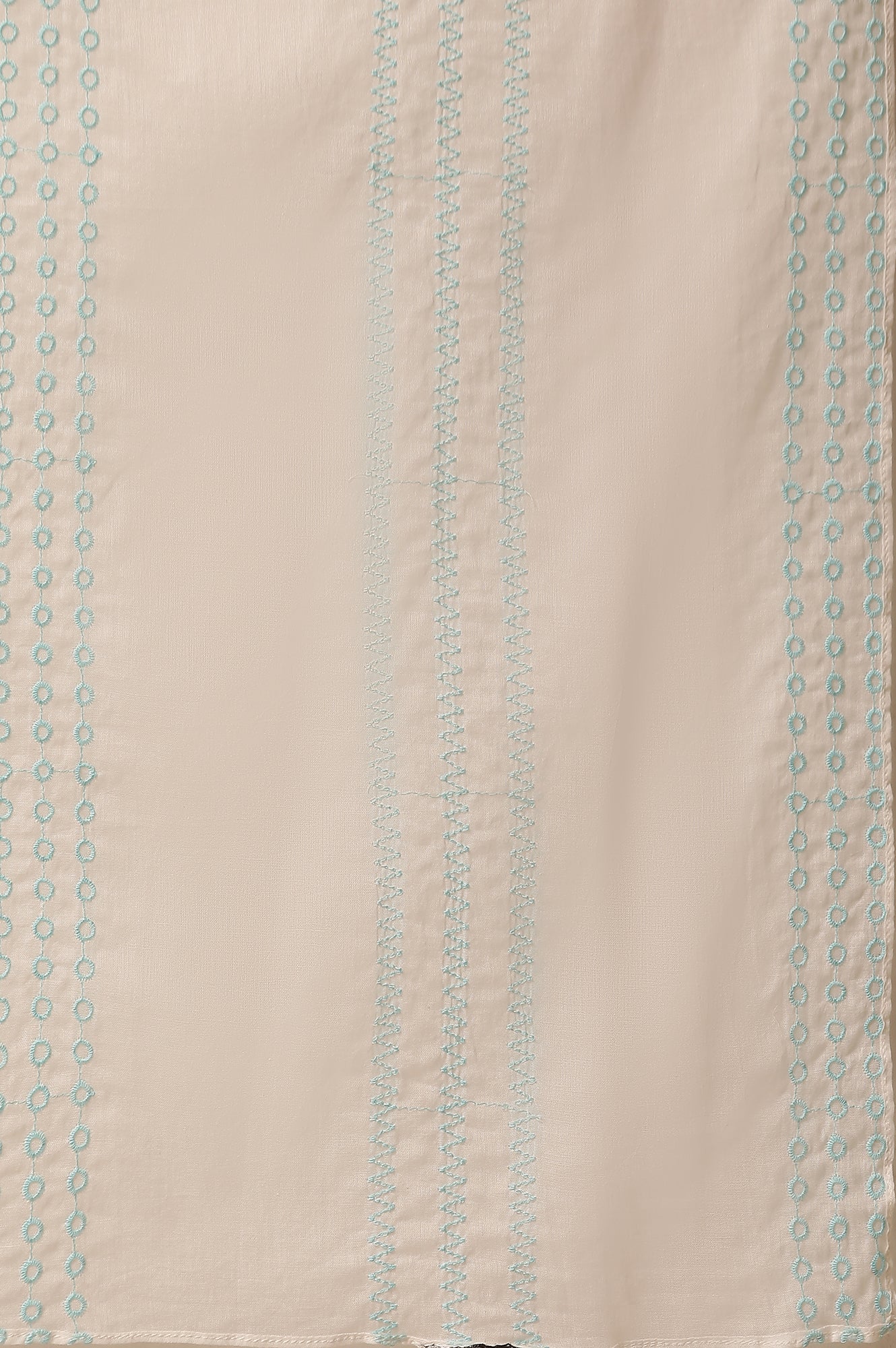 White Embroidered Straight Kurta, Pants and Dupatta Set - Image 10